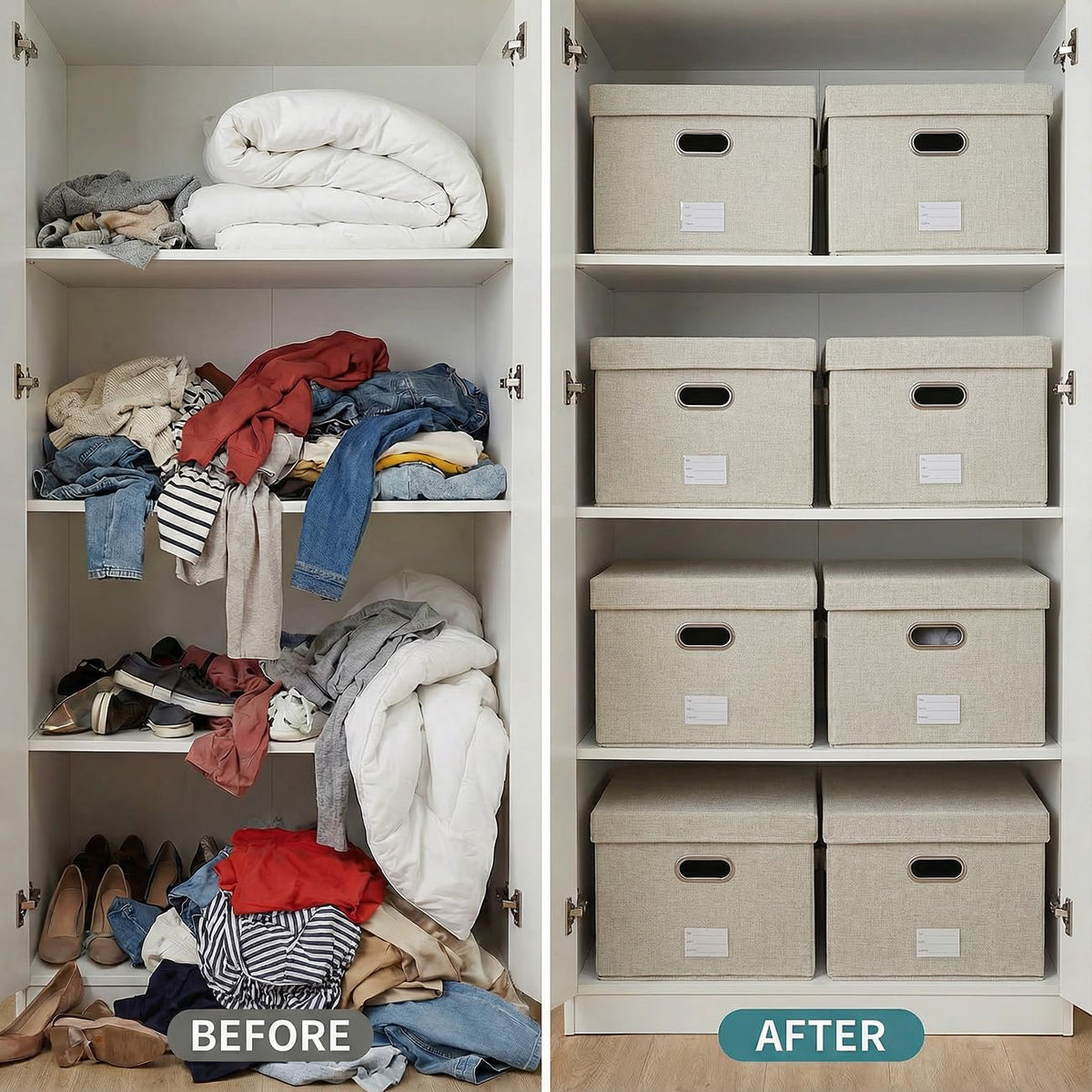 Storage Bins with Lids [3 (3 Count)