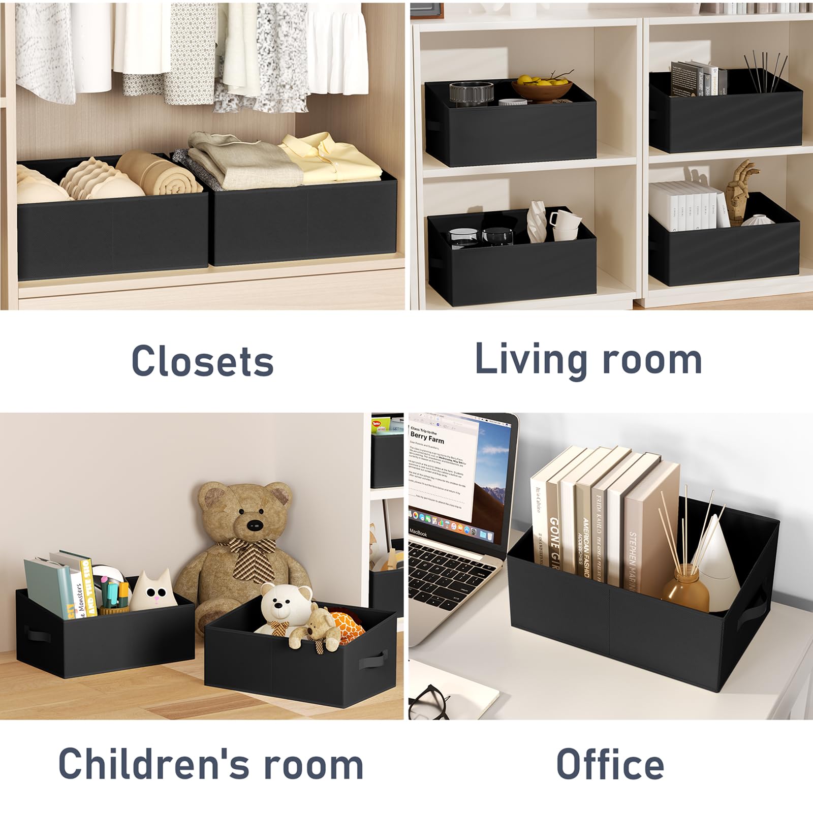 Closet Storage Bins 8 Pack (8 Count)