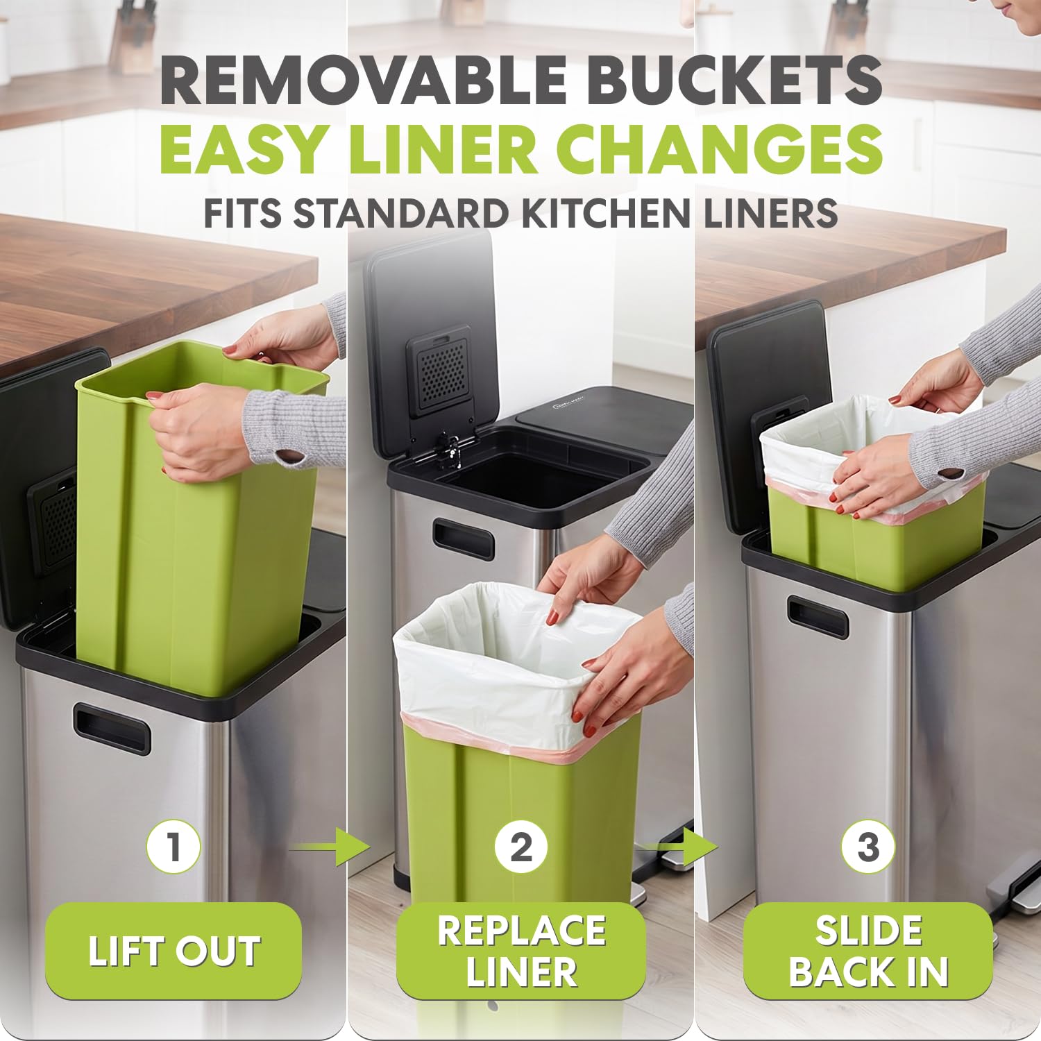 60 Liter 16 Gallon Rectangular Hands