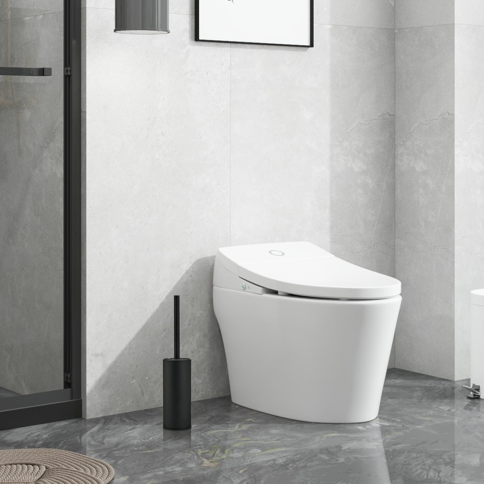 304 Stainless Steel Toilet Bowl Cleaner Brush and Holder Set
