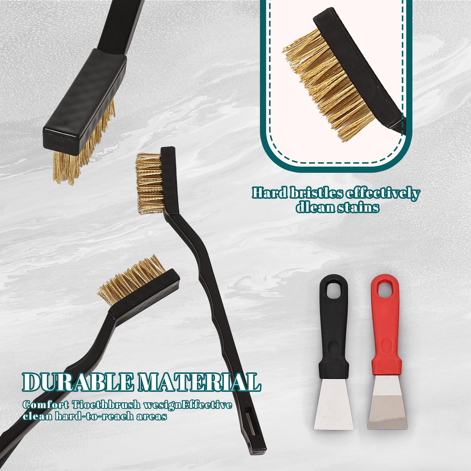 80 Pcs Mini Wire Brush Brass Brush Set
