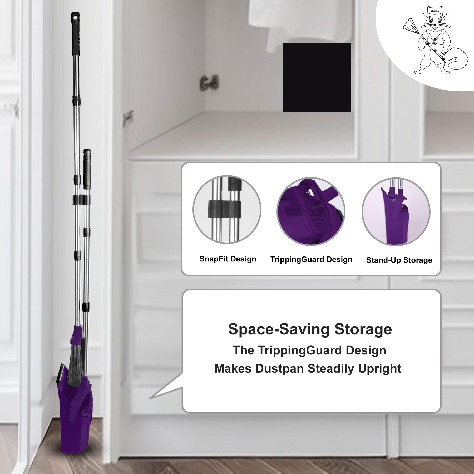 Broom and Dustpan Set for Home