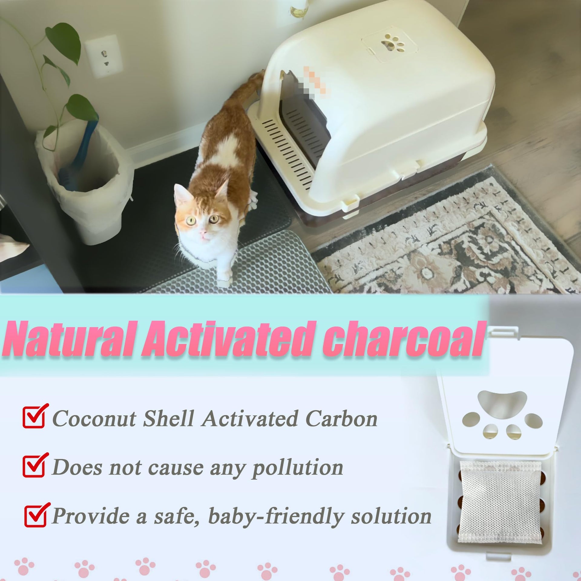 12 Pack Universal Odor Eliminator for Hooded Cat Litter Box (12 Count)