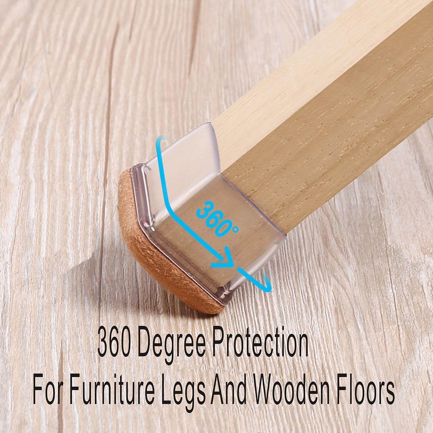 Extra Small Silicone Chair Leg Floor Protectors with Wrapped Felt