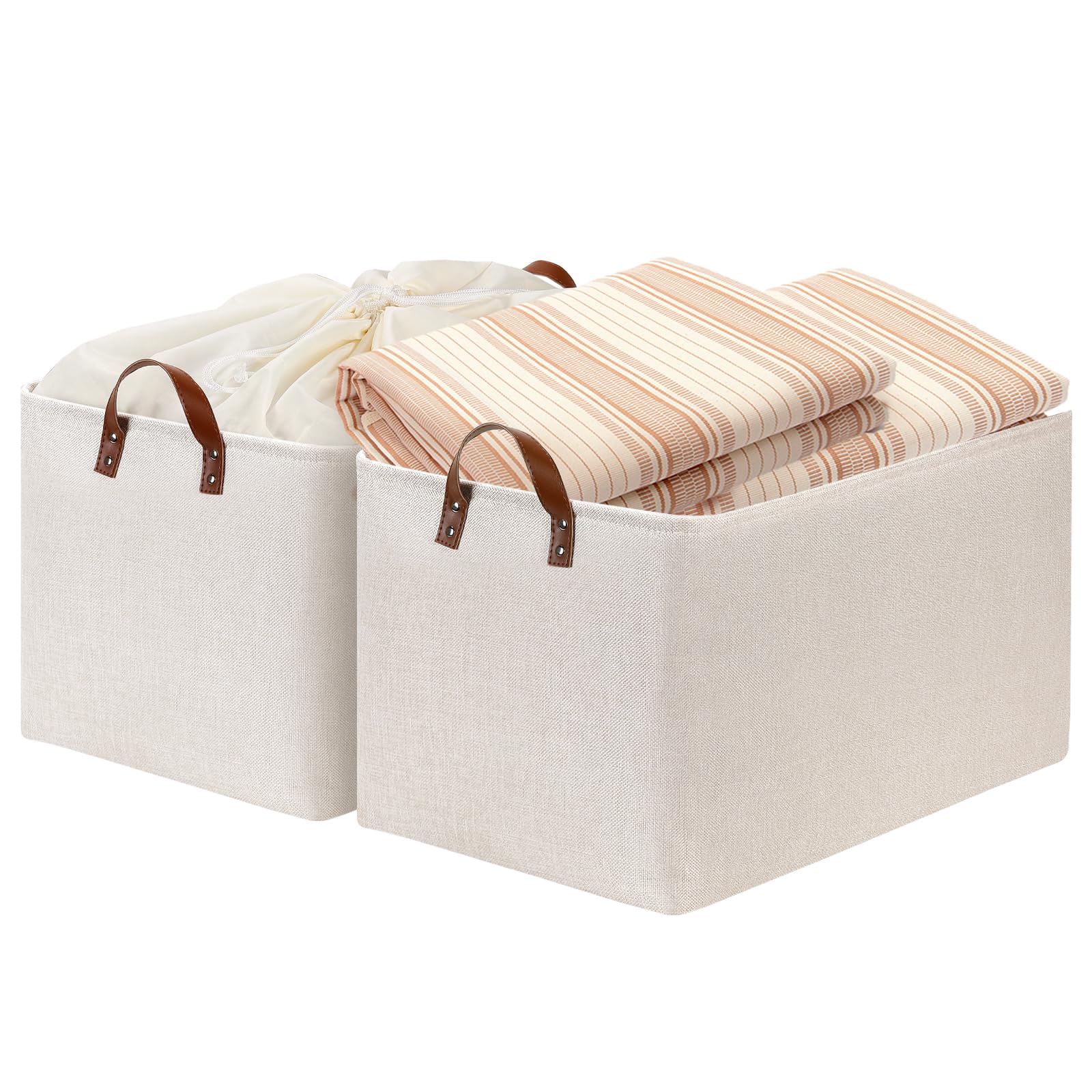 Beige Storage Baskets for Organizing