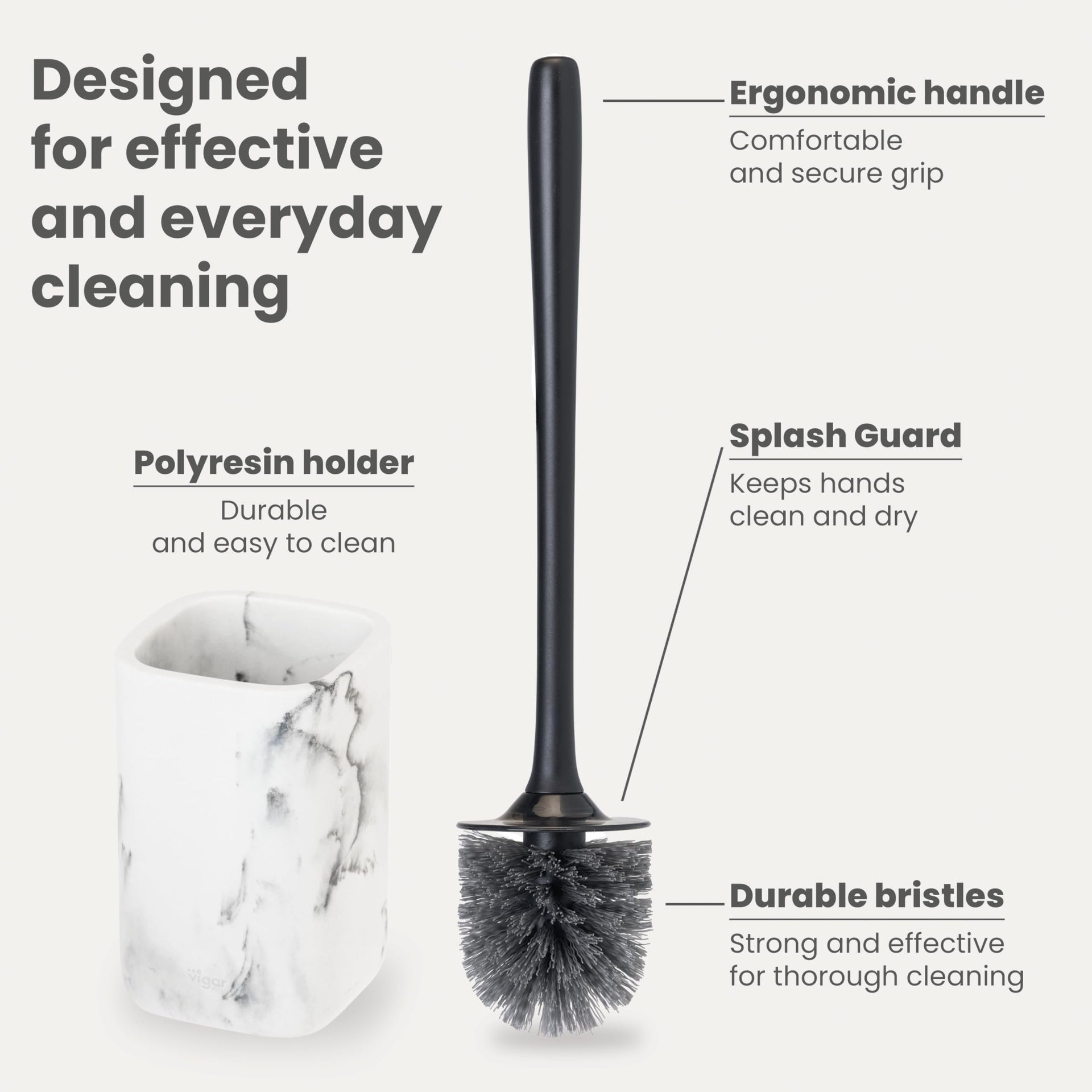 Zense Toilet Brush and Holder Set