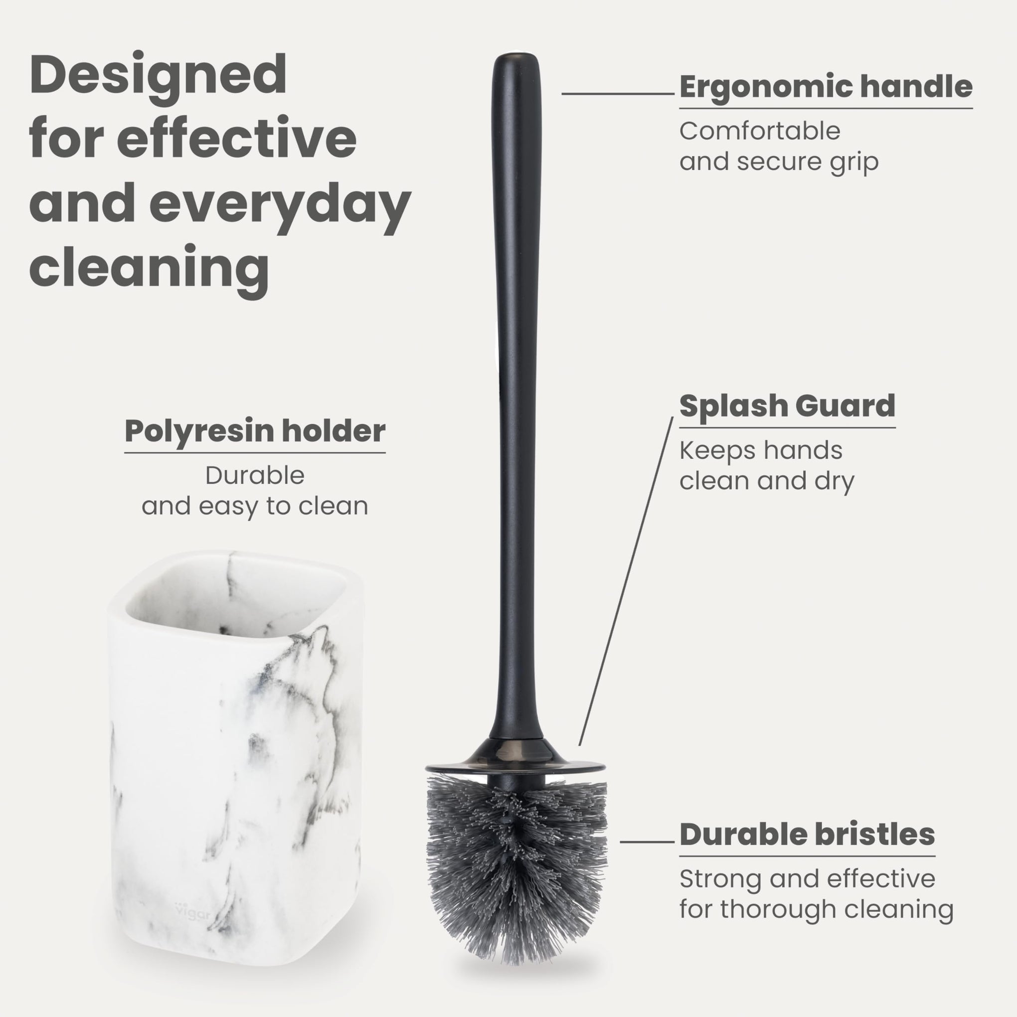 Zense Toilet Brush and Holder Set