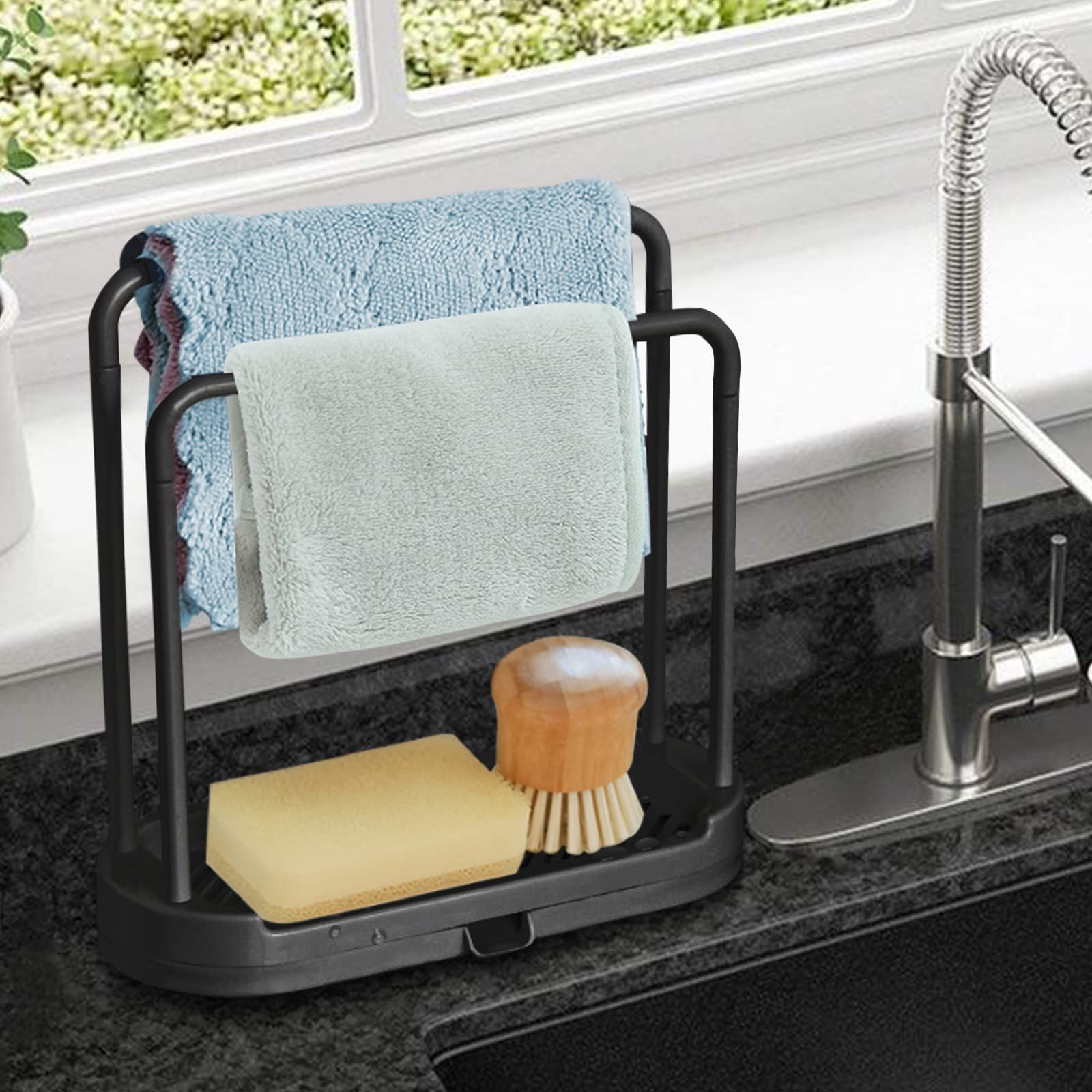 Kitchen Sink Rack Tray Organizer Stand for Sponge