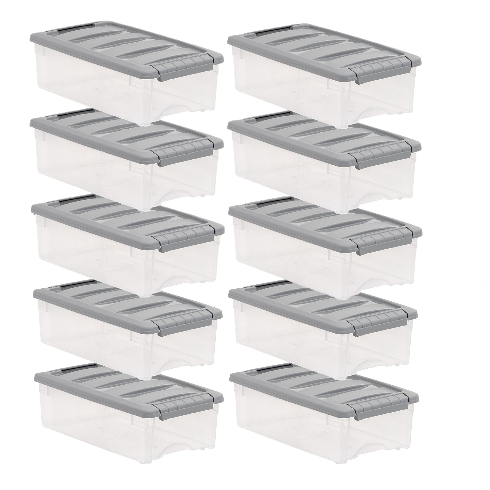 Plastic Storage Containers with Secure Latching Lids (10 Count)