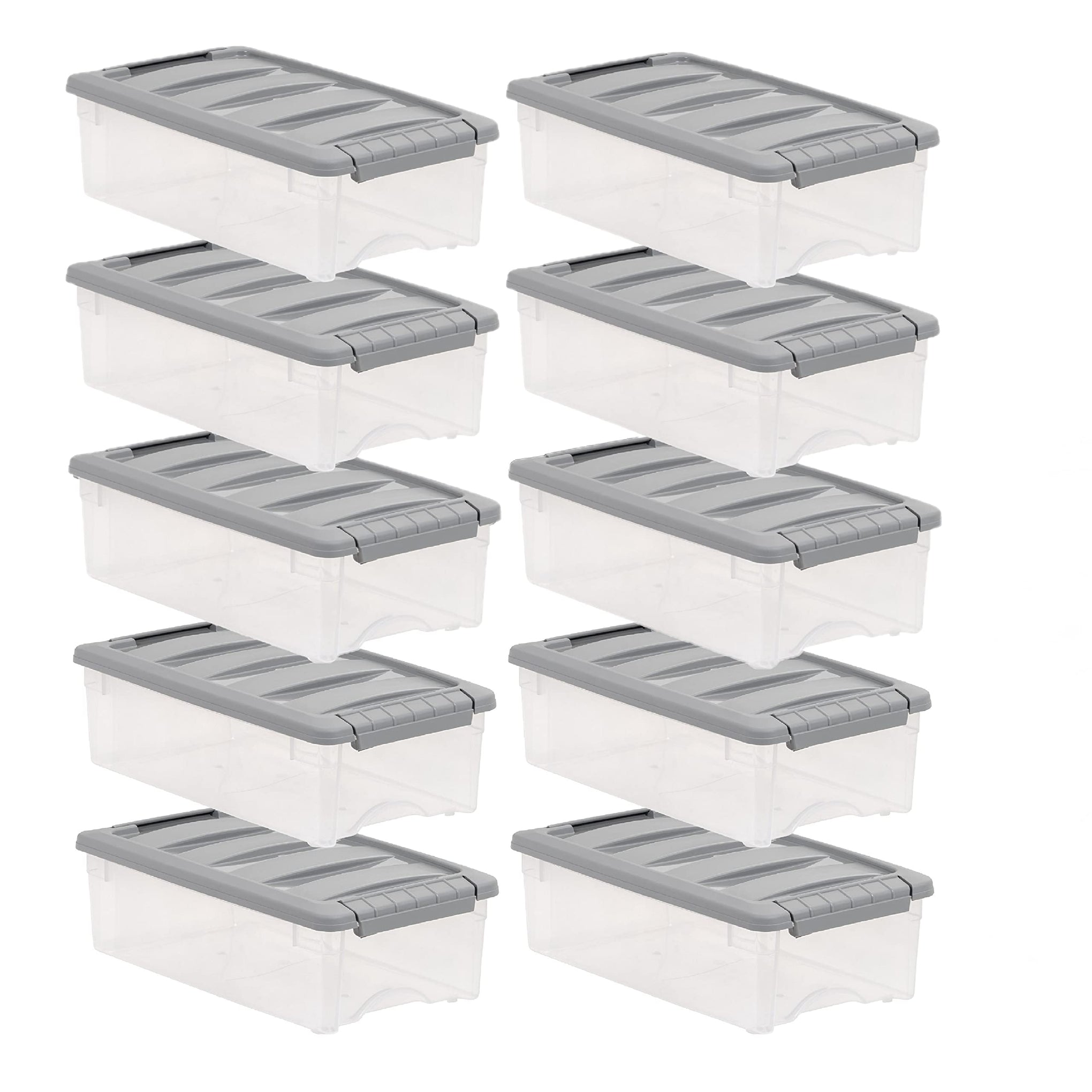 Plastic Storage Containers with Secure Latching Lids (10 Count)
