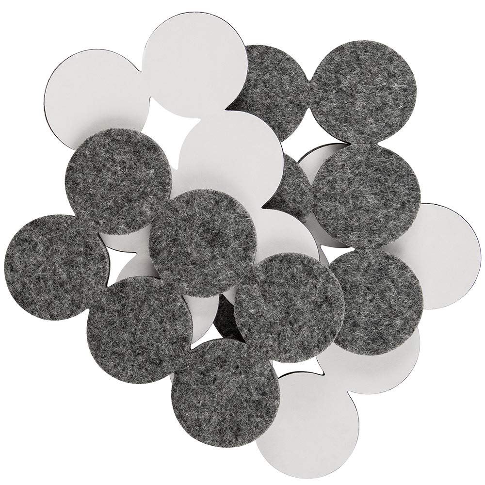 1 1 2" Round Heavy Duty Felt Furniture Pads for Effortless Moving and Surface Protection Across Hardwood (24 Count)