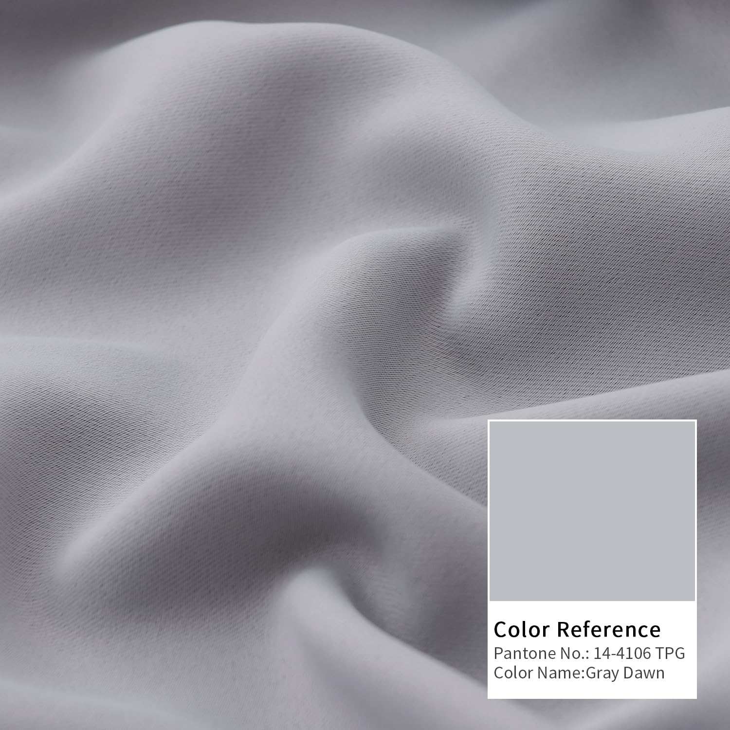 Light Grey Blackout Curtains 48 Inch Length for Bedroom (2 Count)