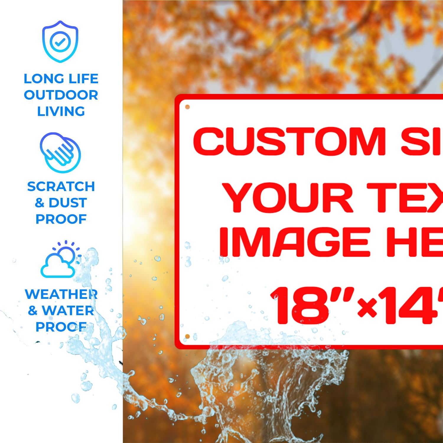 Custom Aluminum Weatherproof Metal Signs