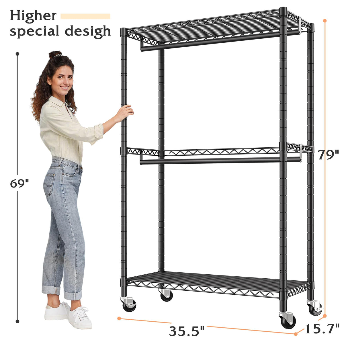 Clothes Rack Heavy Duty Clothing Rack
