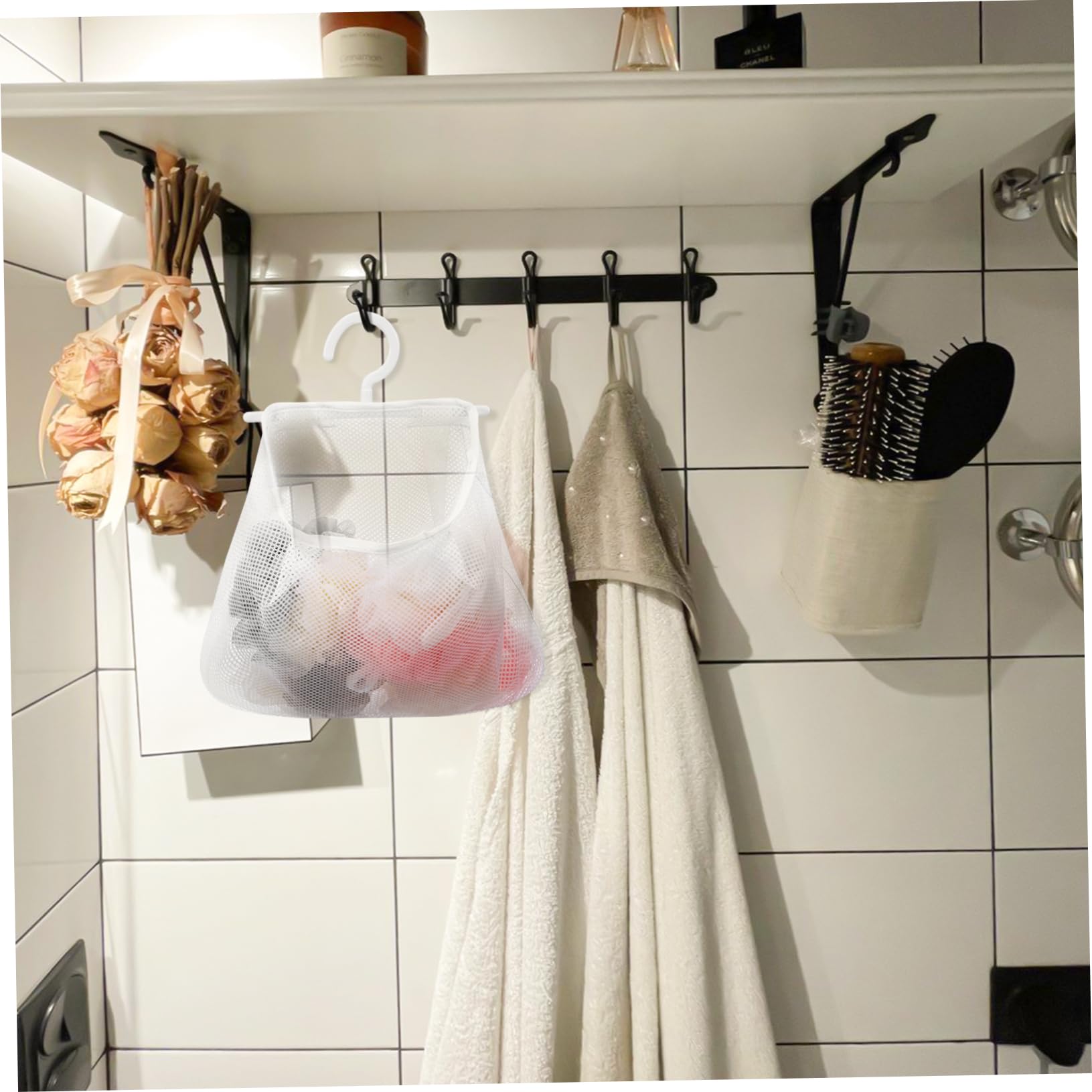 3pcs Mesh Hanging Bag Travel Underwear Organizer Bag Hand Inserts Organizer Undergarment Laundry Laundry Hamper Clothes Peg Hanging Groceries s Vegetable Pouch Pp