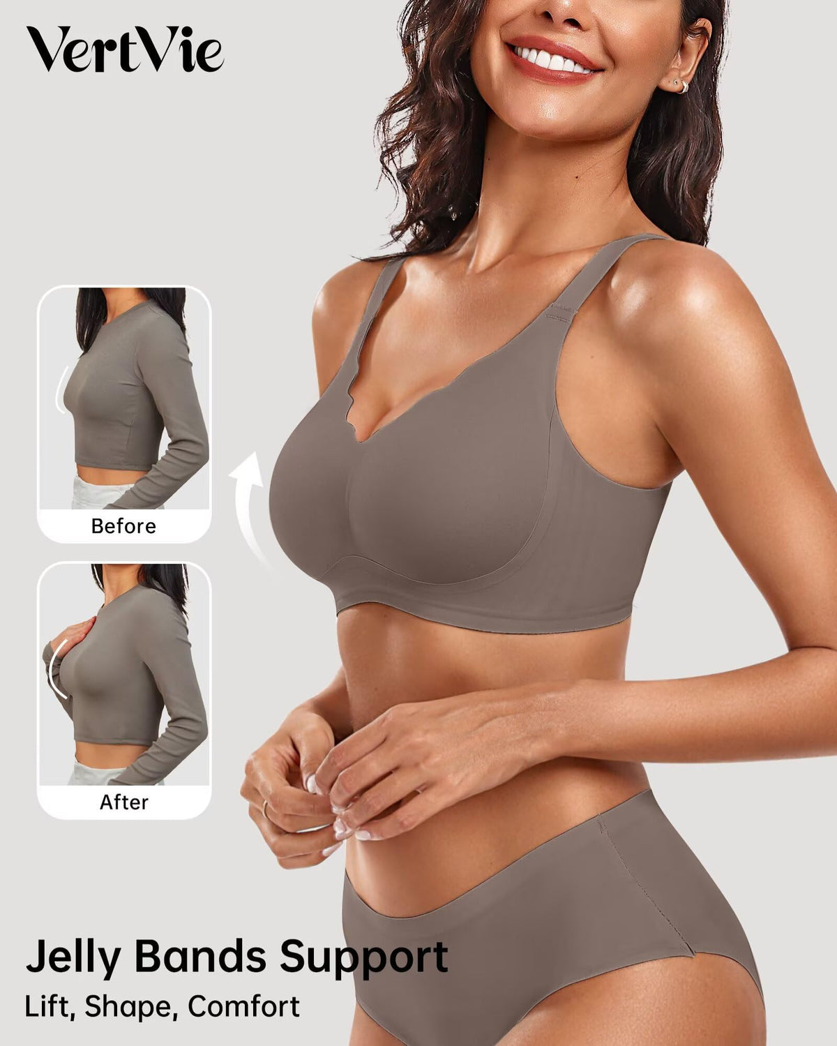 Seamless Jelly Bra No Underwire Supportive Bralette