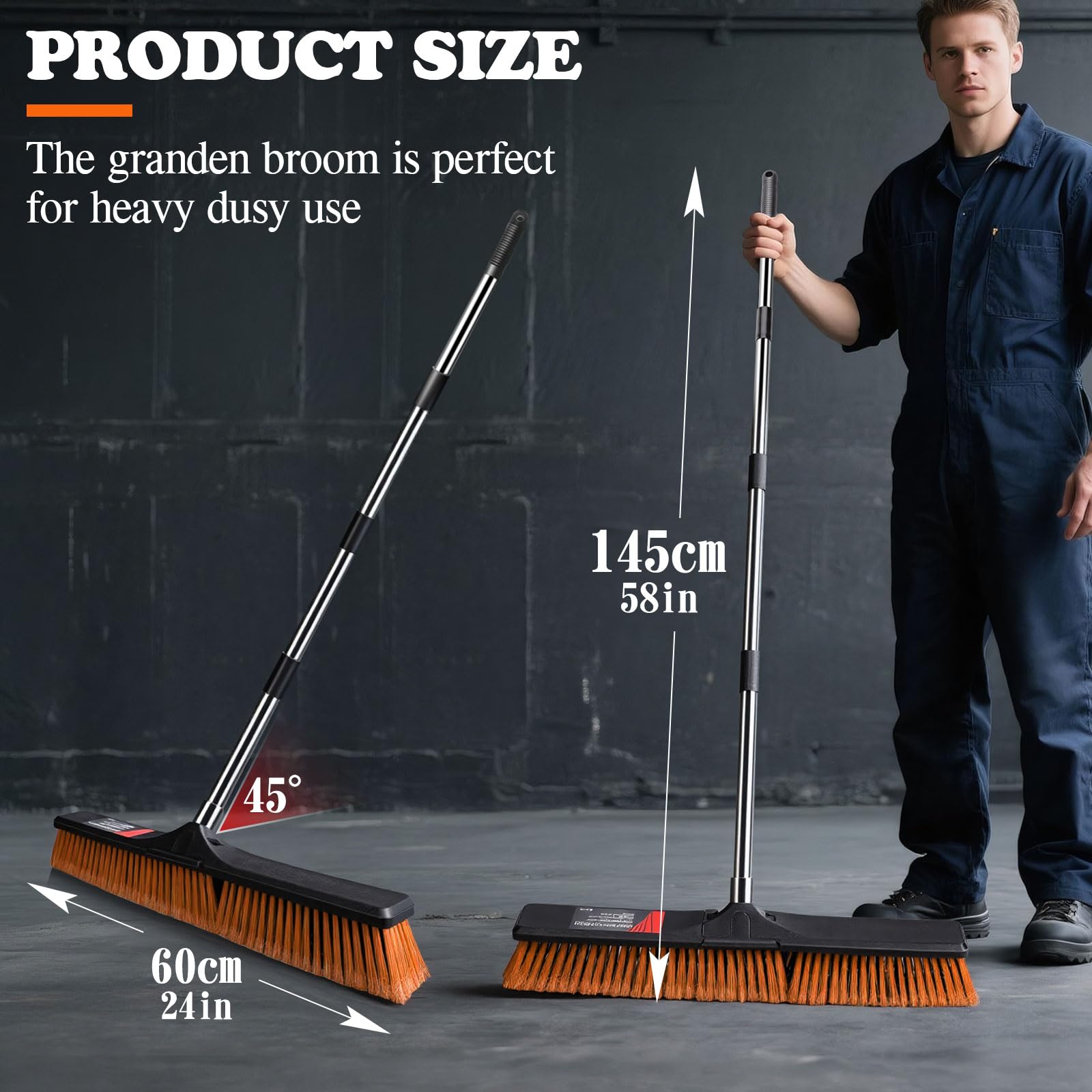24" Push Broom Outdoor