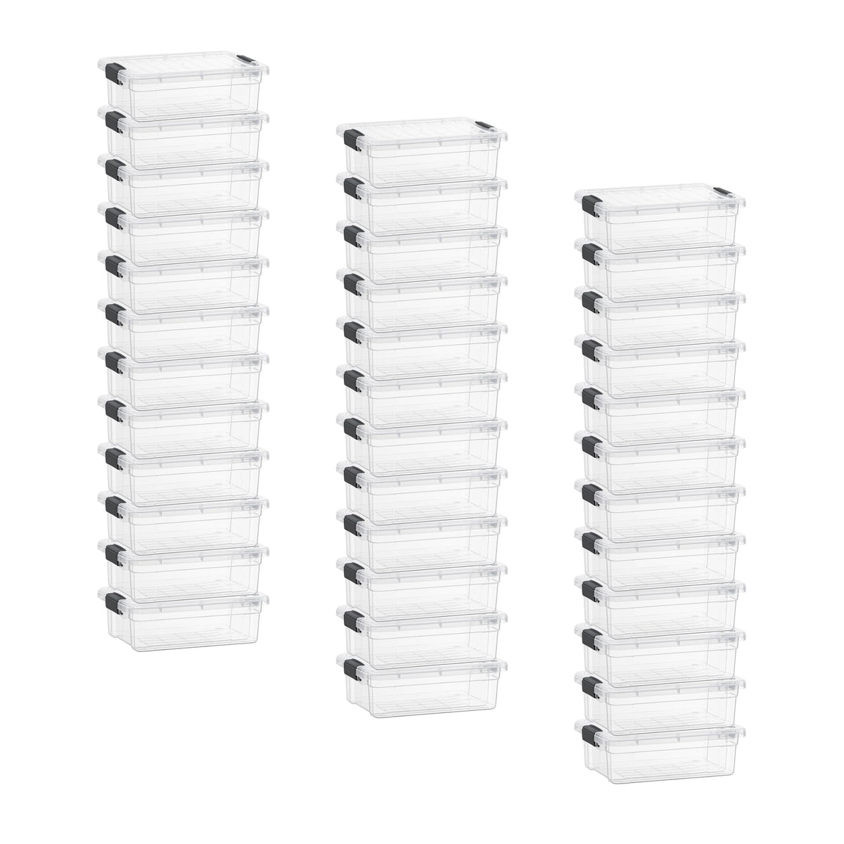 4.5 Quart Clear Plastic Storage Containers with Lids (36 Count)