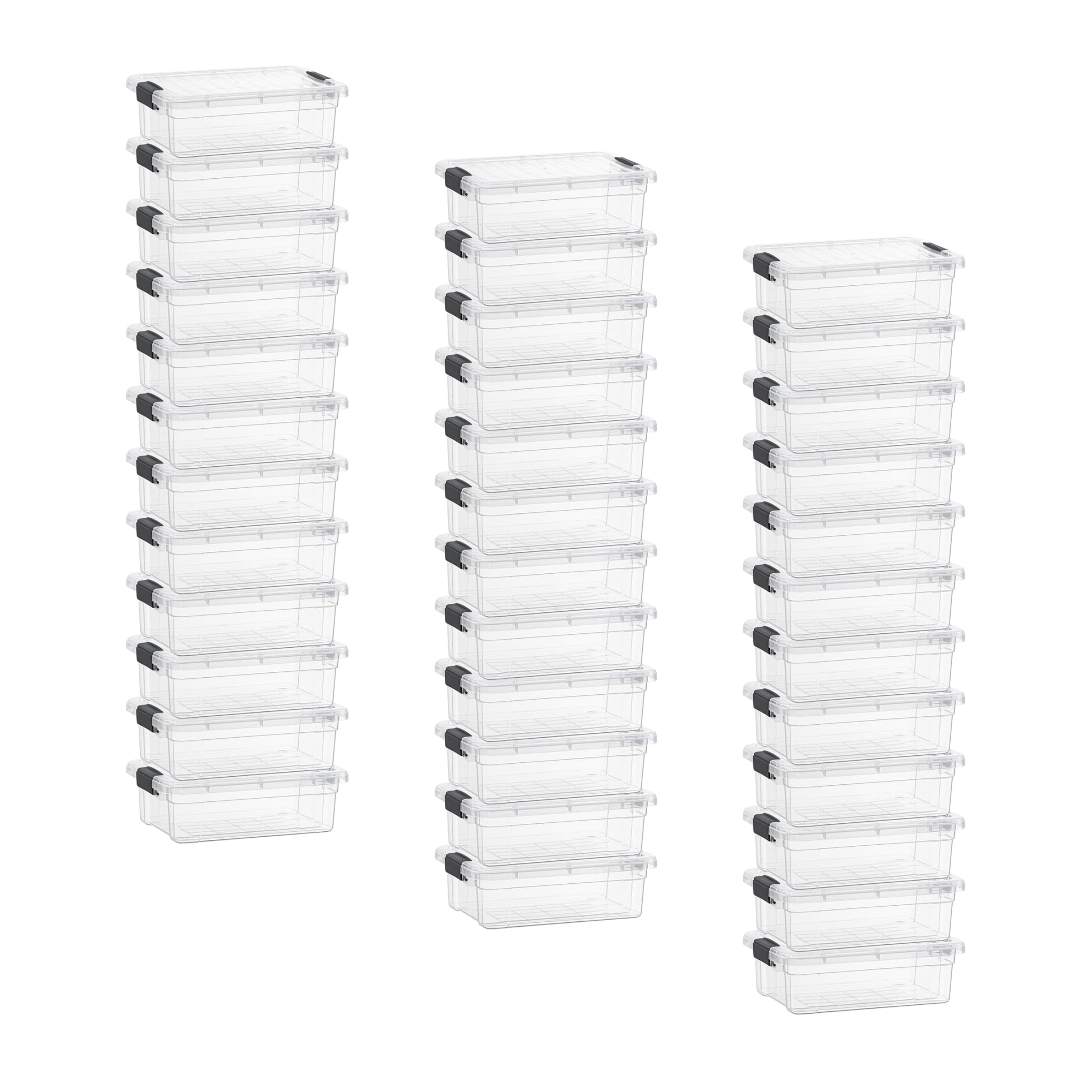 4.5 Quart Clear Plastic Storage Containers with Lids (36 Count)