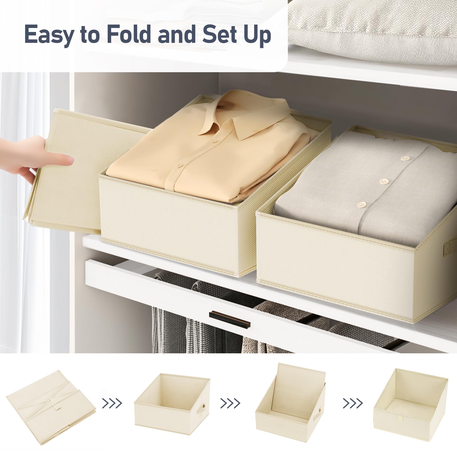Closet Storage Bins (6 Count)