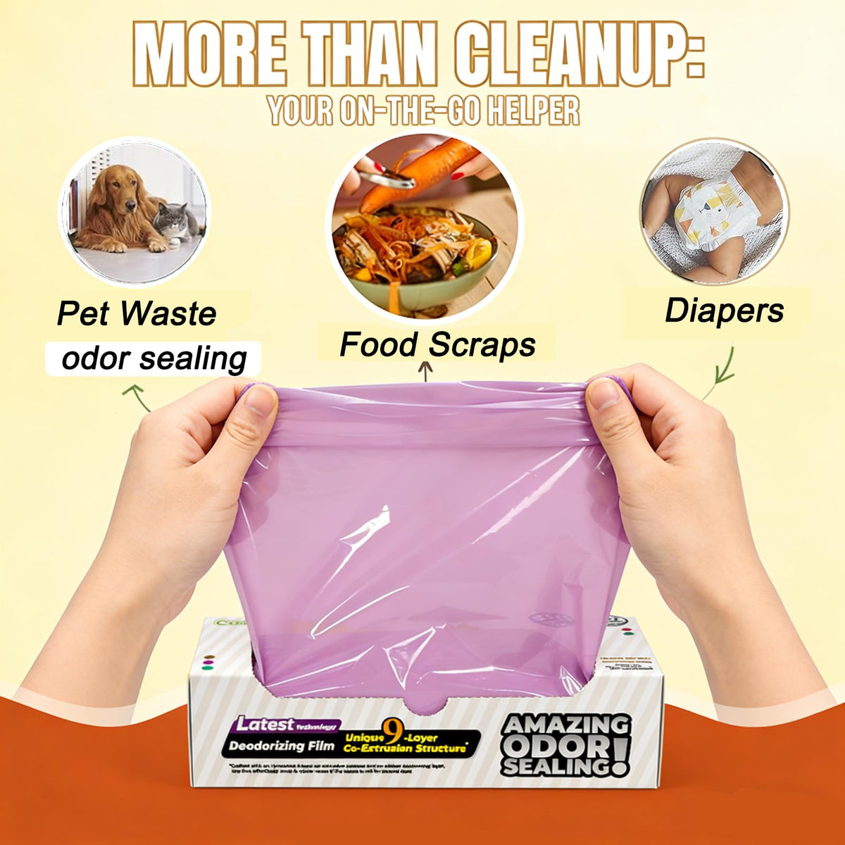 Odor Sealing Cat Litter Bags (90 Count)
