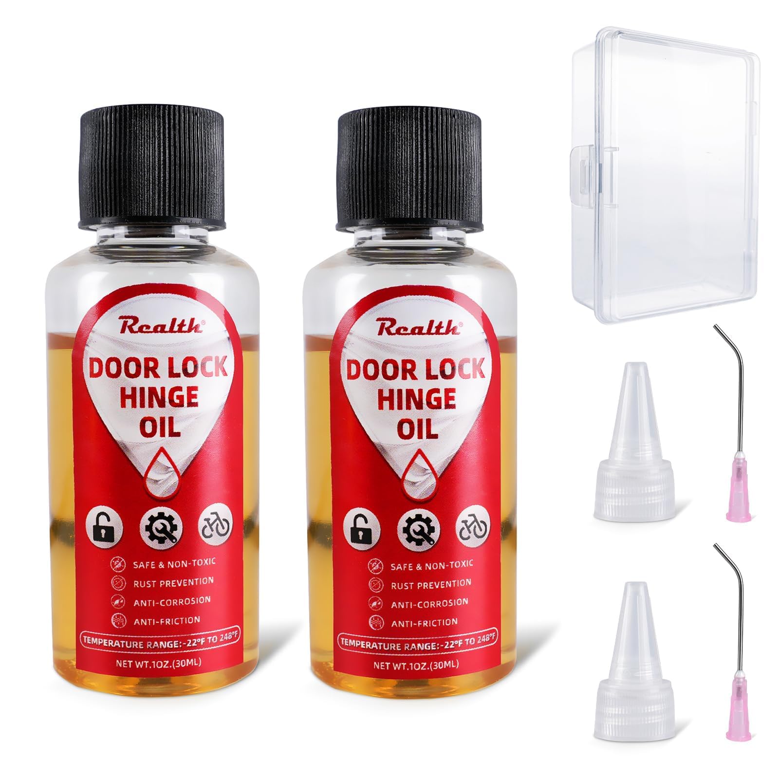 Door Hinge Lubricant 1 oz 2 Pack with Needle Oiler