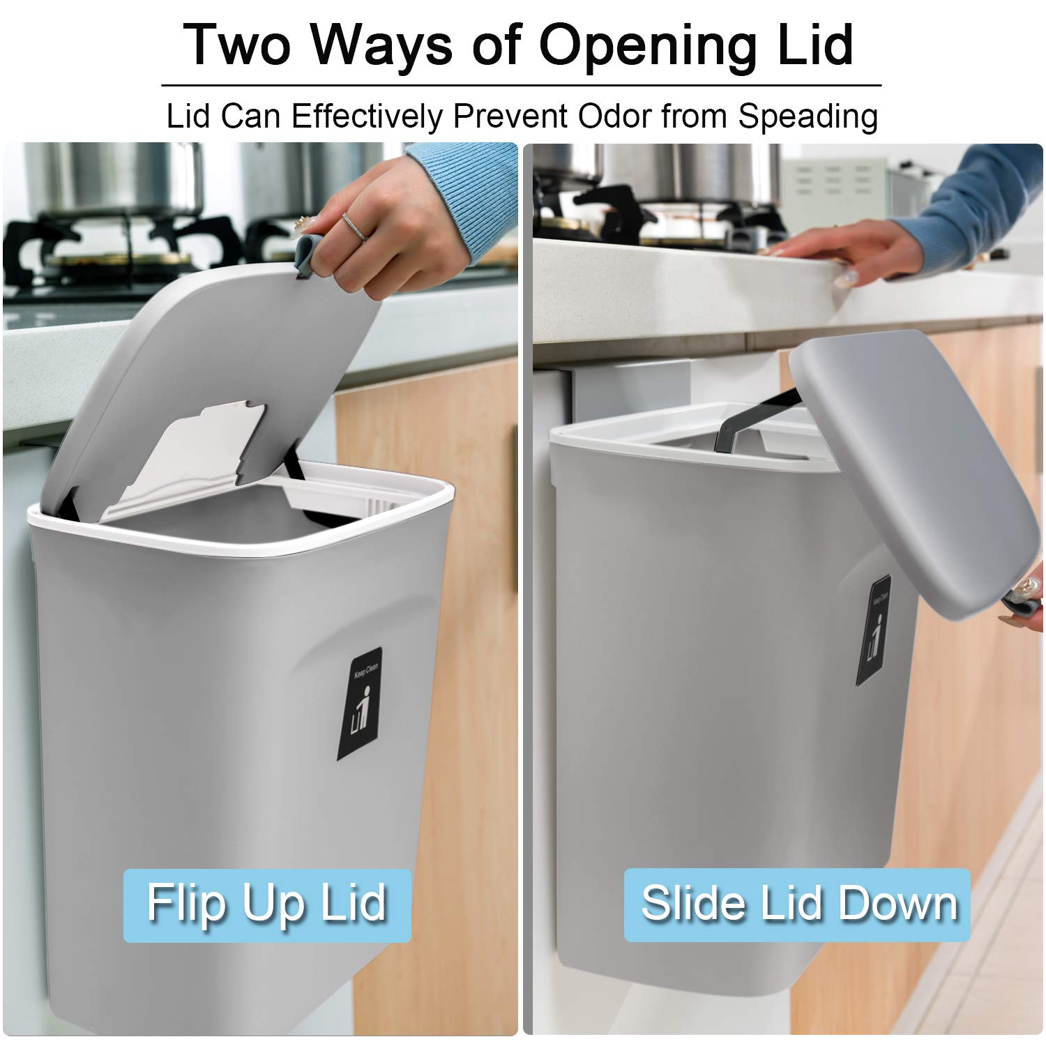 2.4 Gallon Kitchen Compost Bin for Counter Top or Under Sink