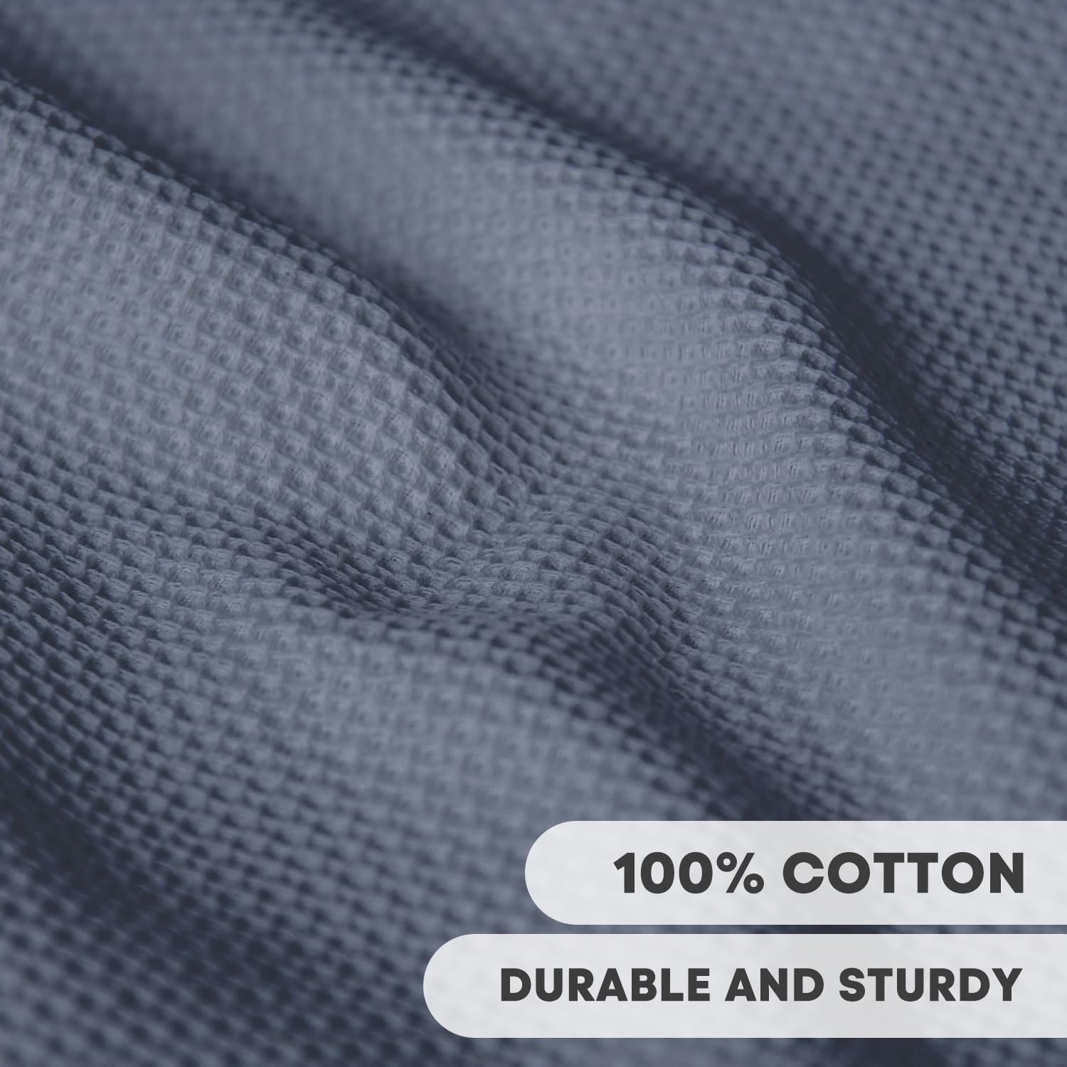 100% Cotton Dark Grey Waffle Weave Kitchen Dish Cloths (4 Count)