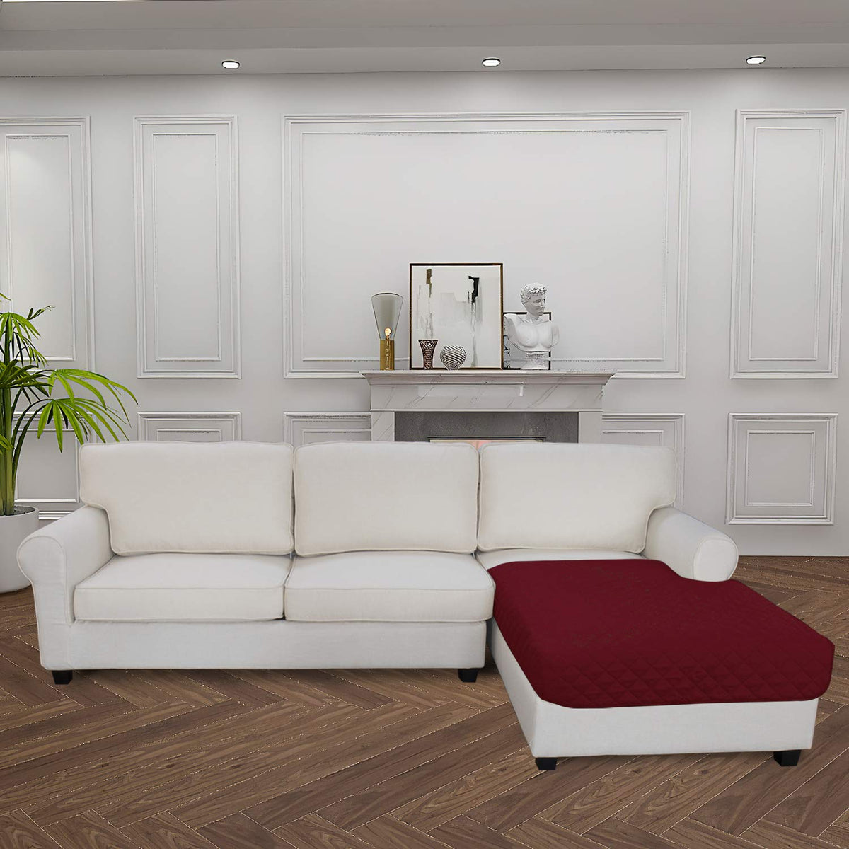 Sectional Couch Covers for Dogs L Shape Sofa Cover Reversible Sofa Slipcover Chaise Lounge Cover Furniture Protector Cover for Pets Dog Cat