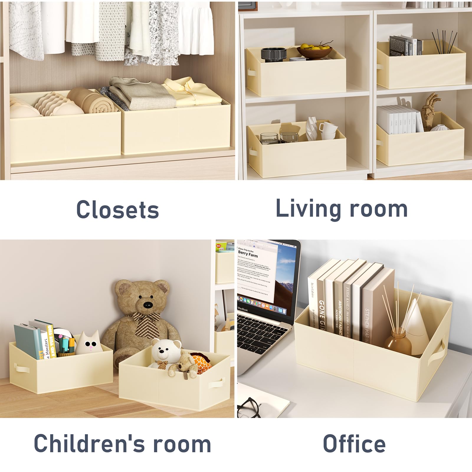 Large Closet Storage Bins 8 Pack (8 Count)