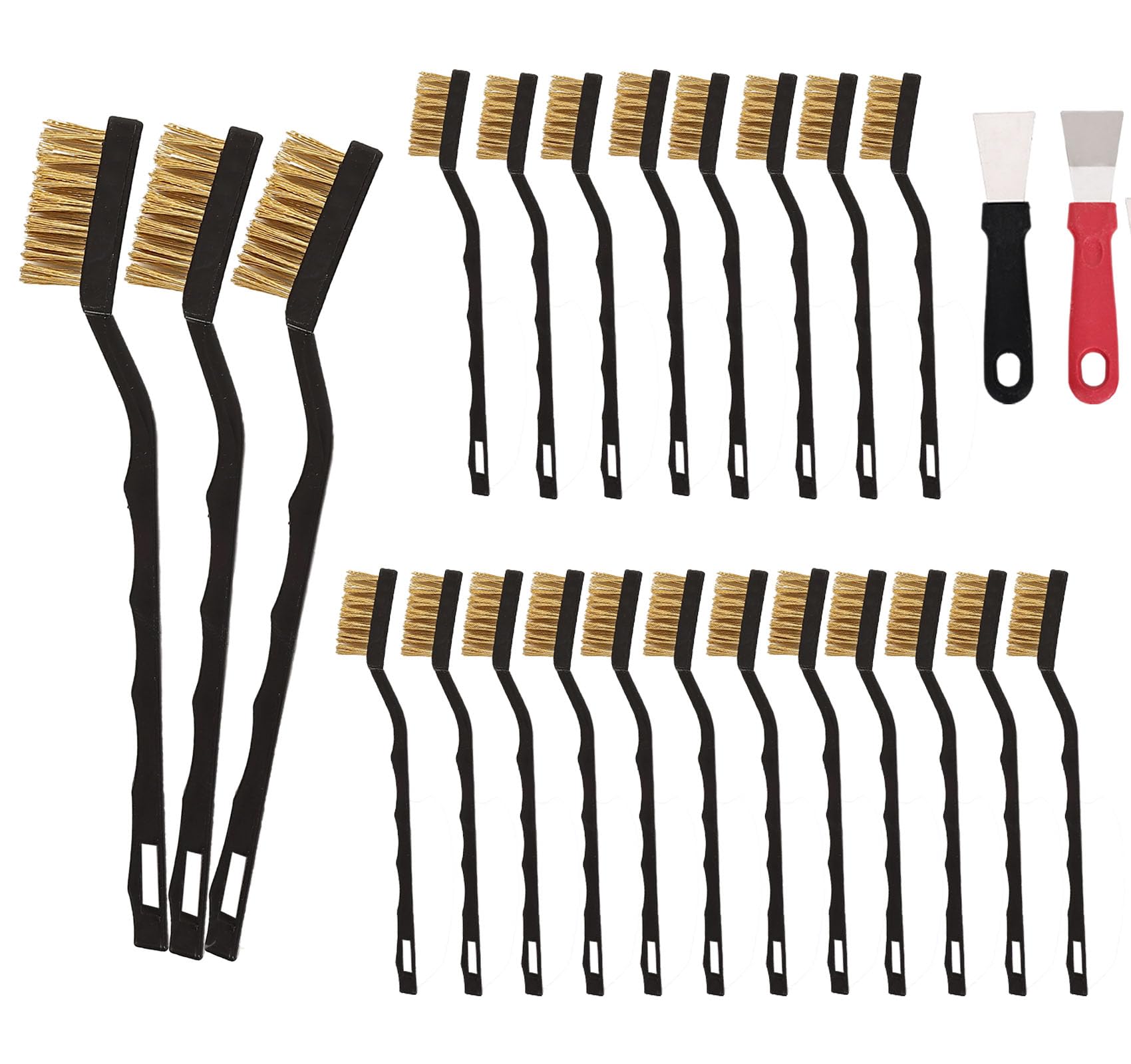 20 PCS Mini Wire Brush Pure Brass Copper Wire Brush Set (20 Count)