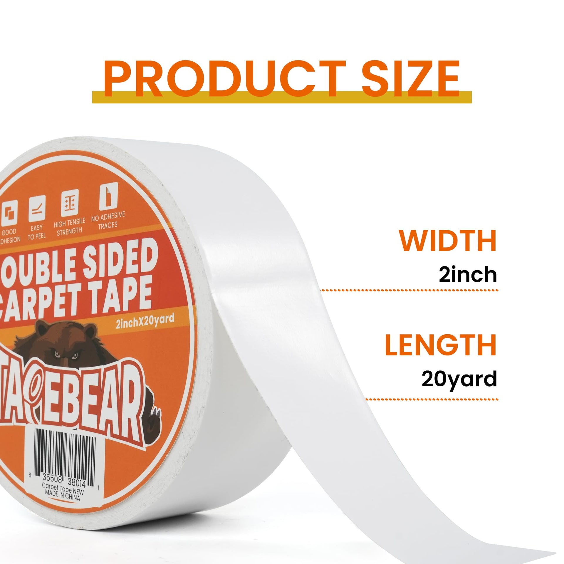 Double Sided Carpet Tape 2Inch x 20Yards
