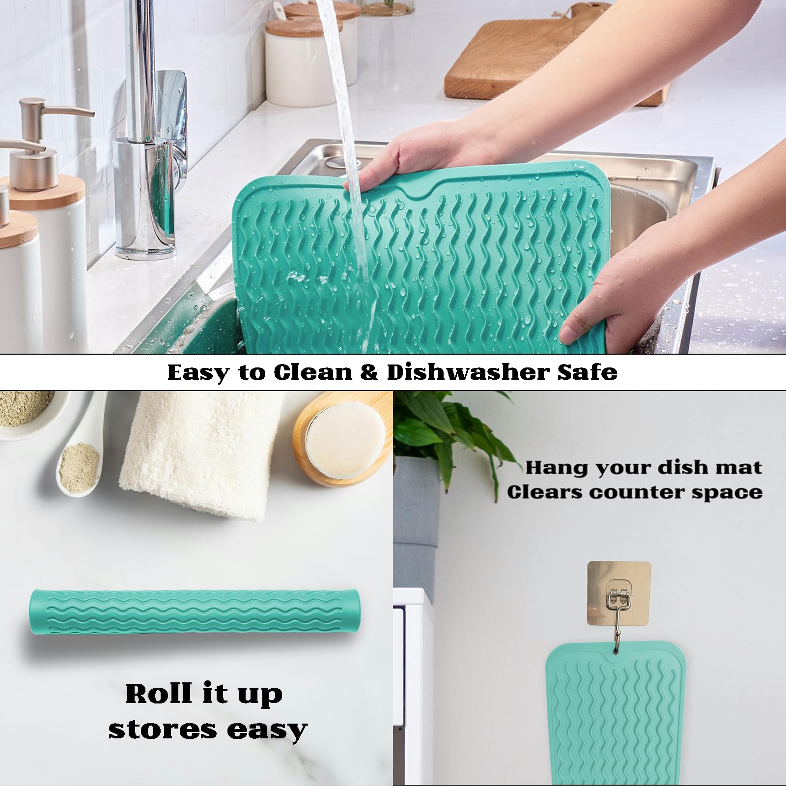 Small Dish Drying Mat for Kitchen Counter