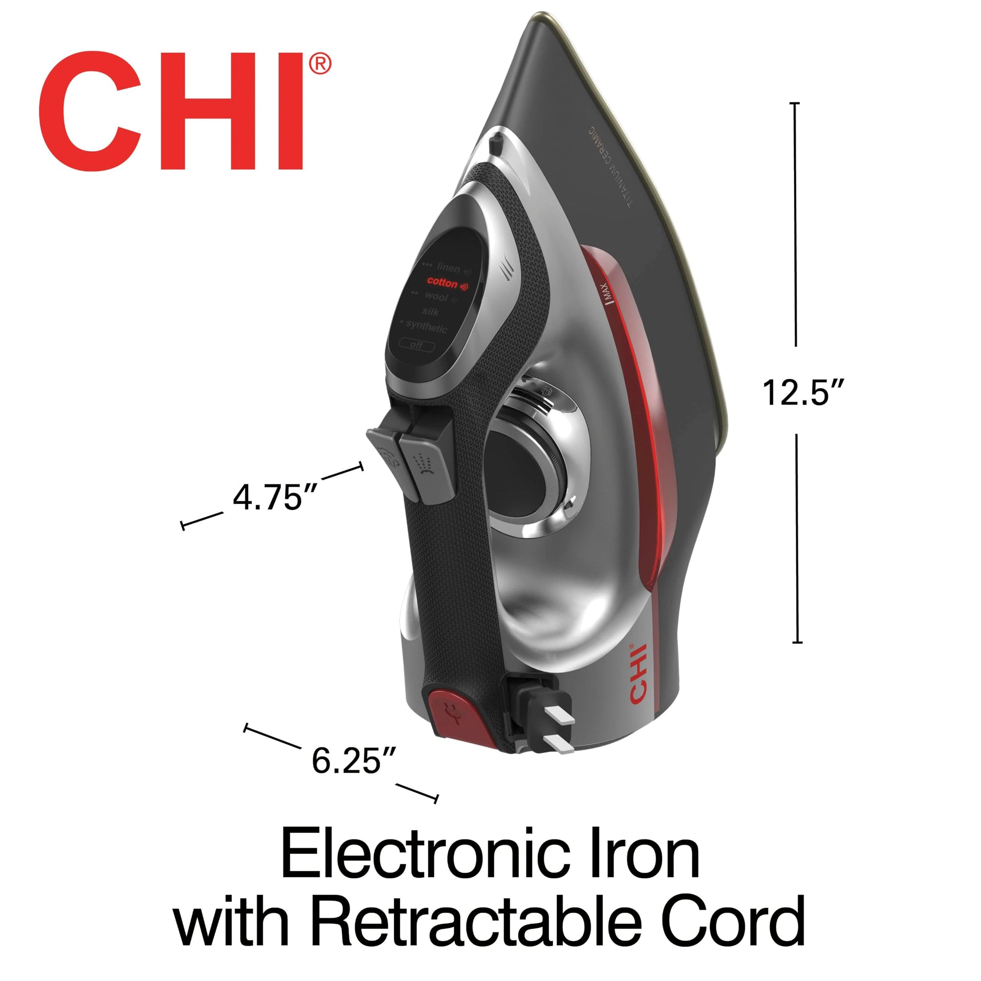 Steam Iron for Clothes with Vertical Steam Burst