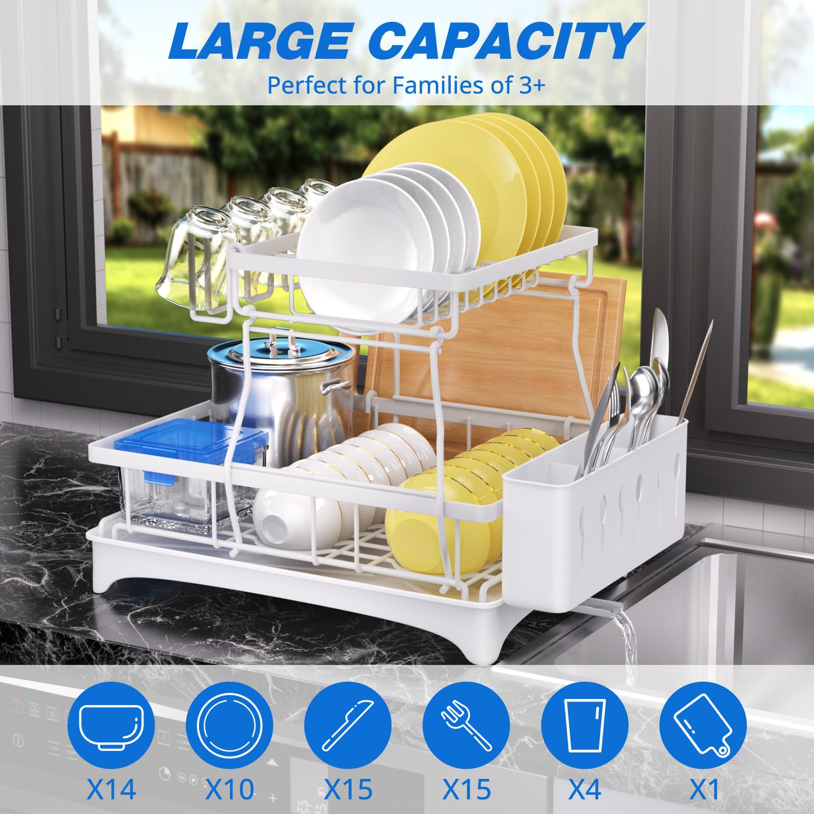 2 Tier Dish Drying Rack