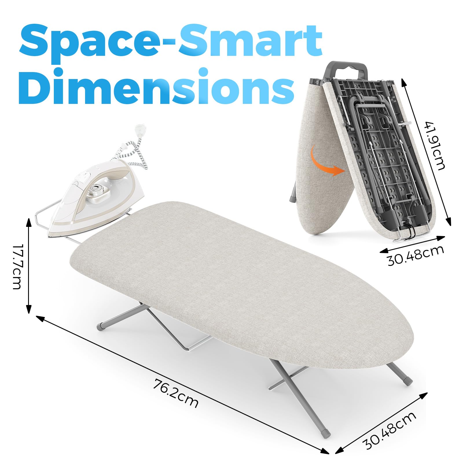 Small Ironing Board with Iron Rest