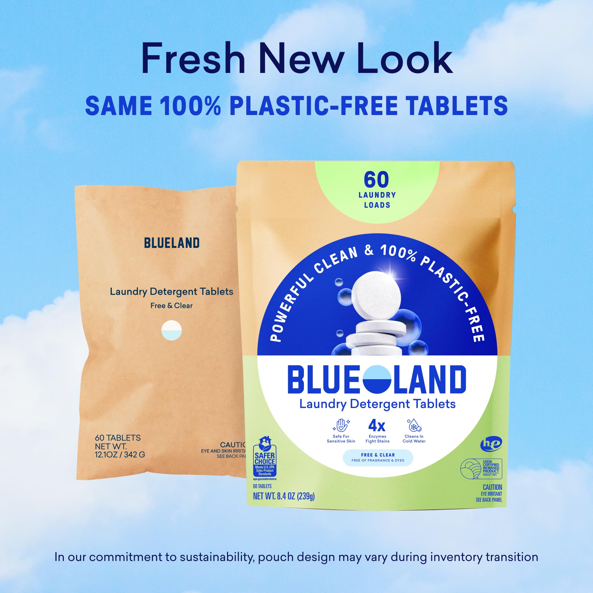 100% Plastic Free Laundry Detergent Tablets Set (61 Count) - ModHome Supplies