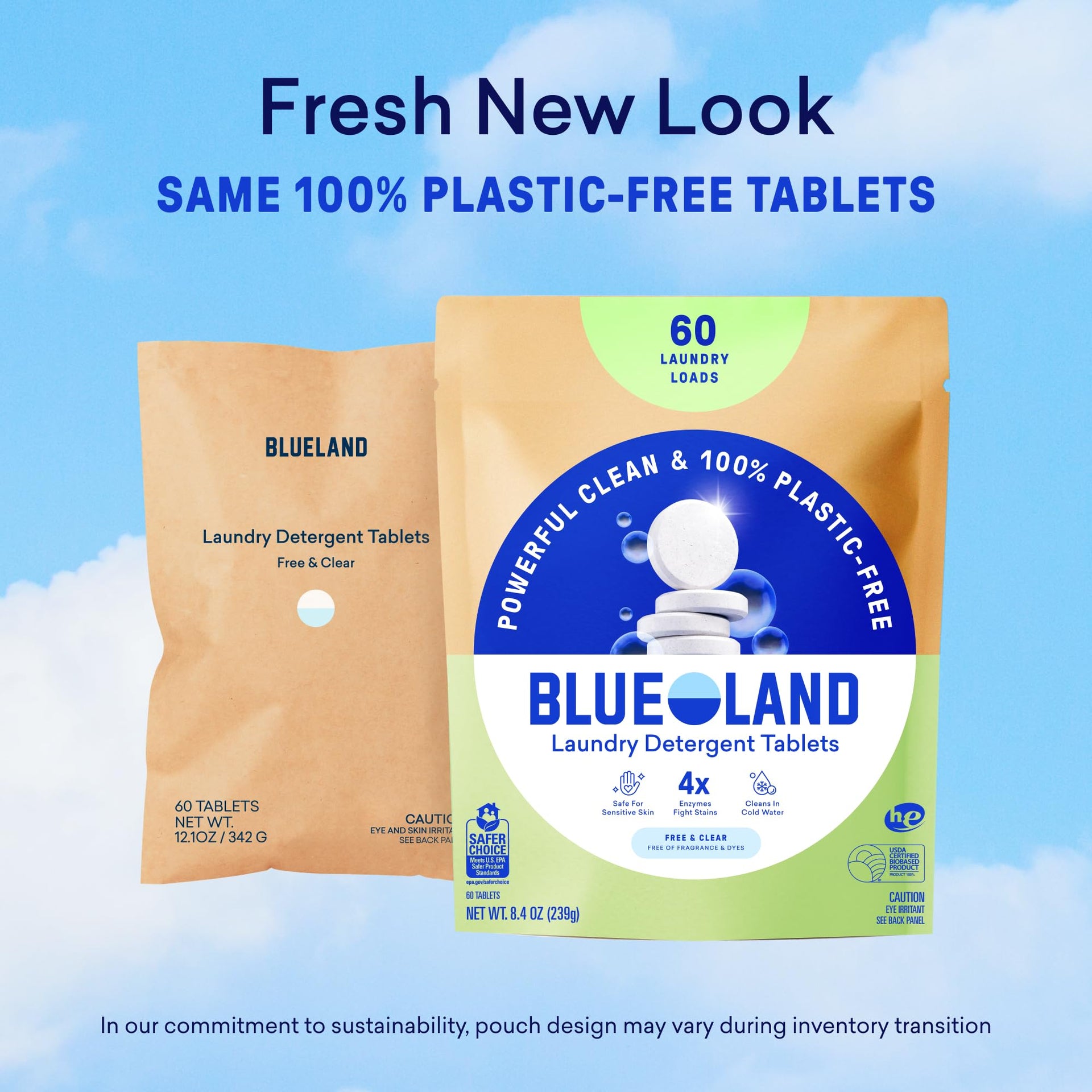 100% Plastic Free Laundry Detergent Tablets (60 Count) - ModHome Supplies