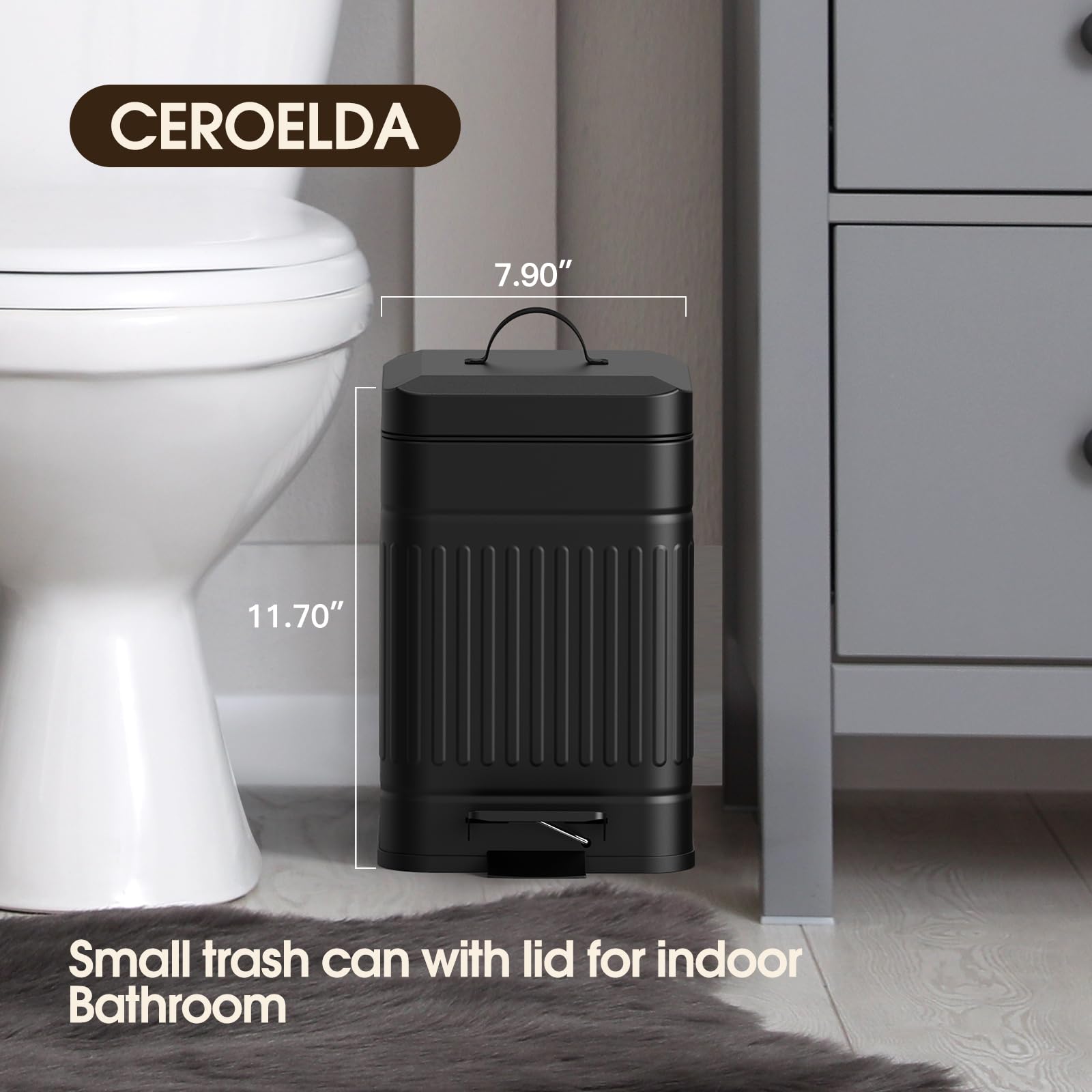 Small Trash Can with Lid