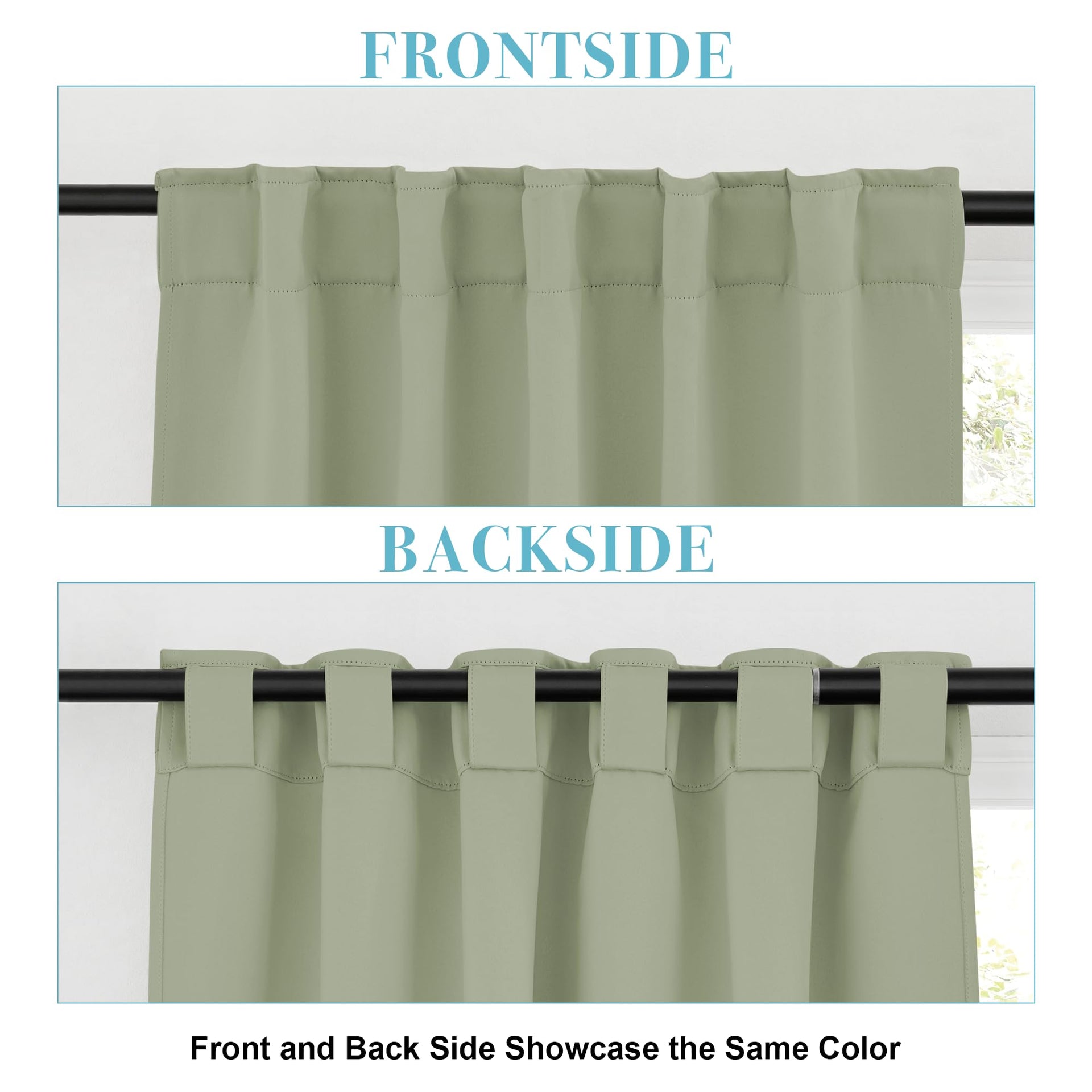 Short Blackout Curtains for Small Window (2 Count)