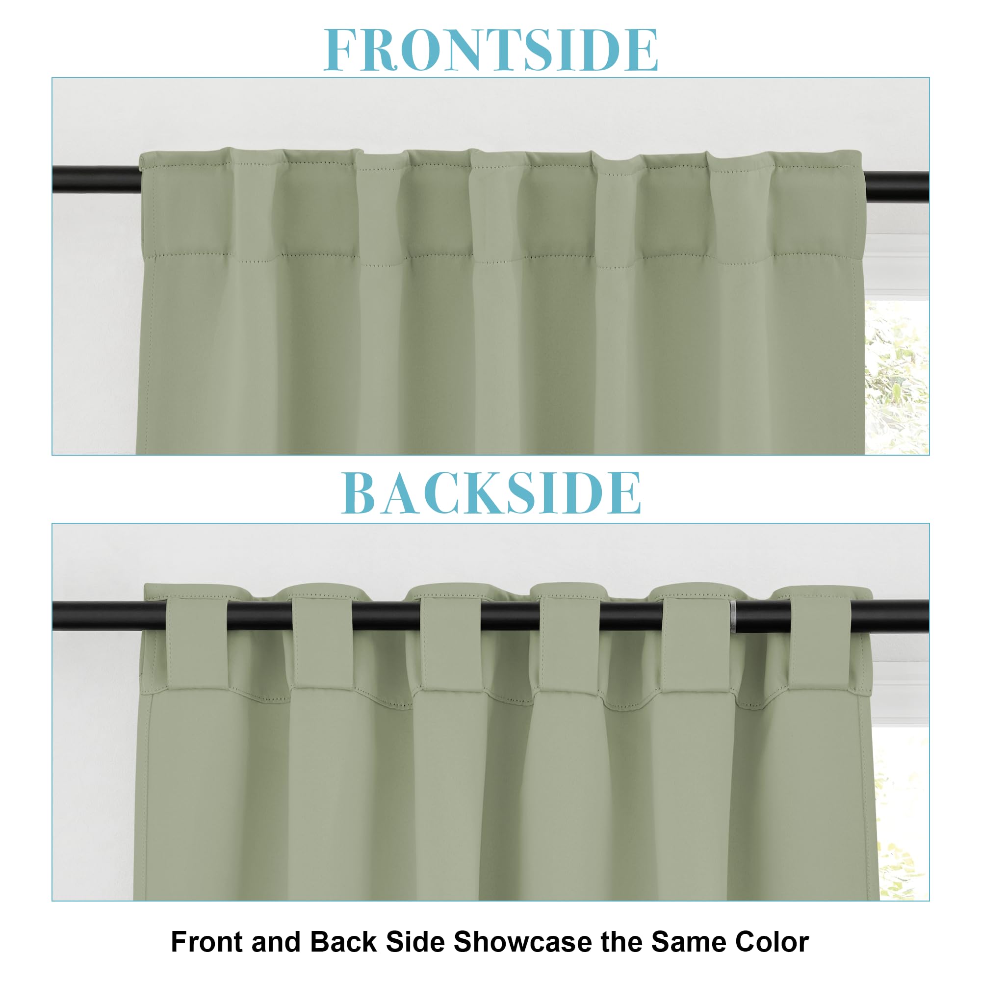 Short Blackout Curtains for Small Window (2 Count)