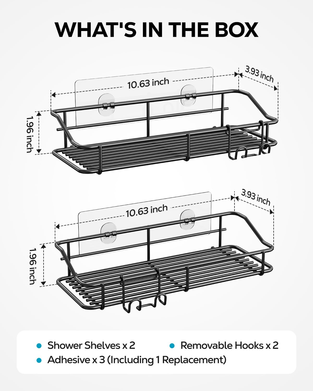 Shower Caddy Adhesive (2 Count)
