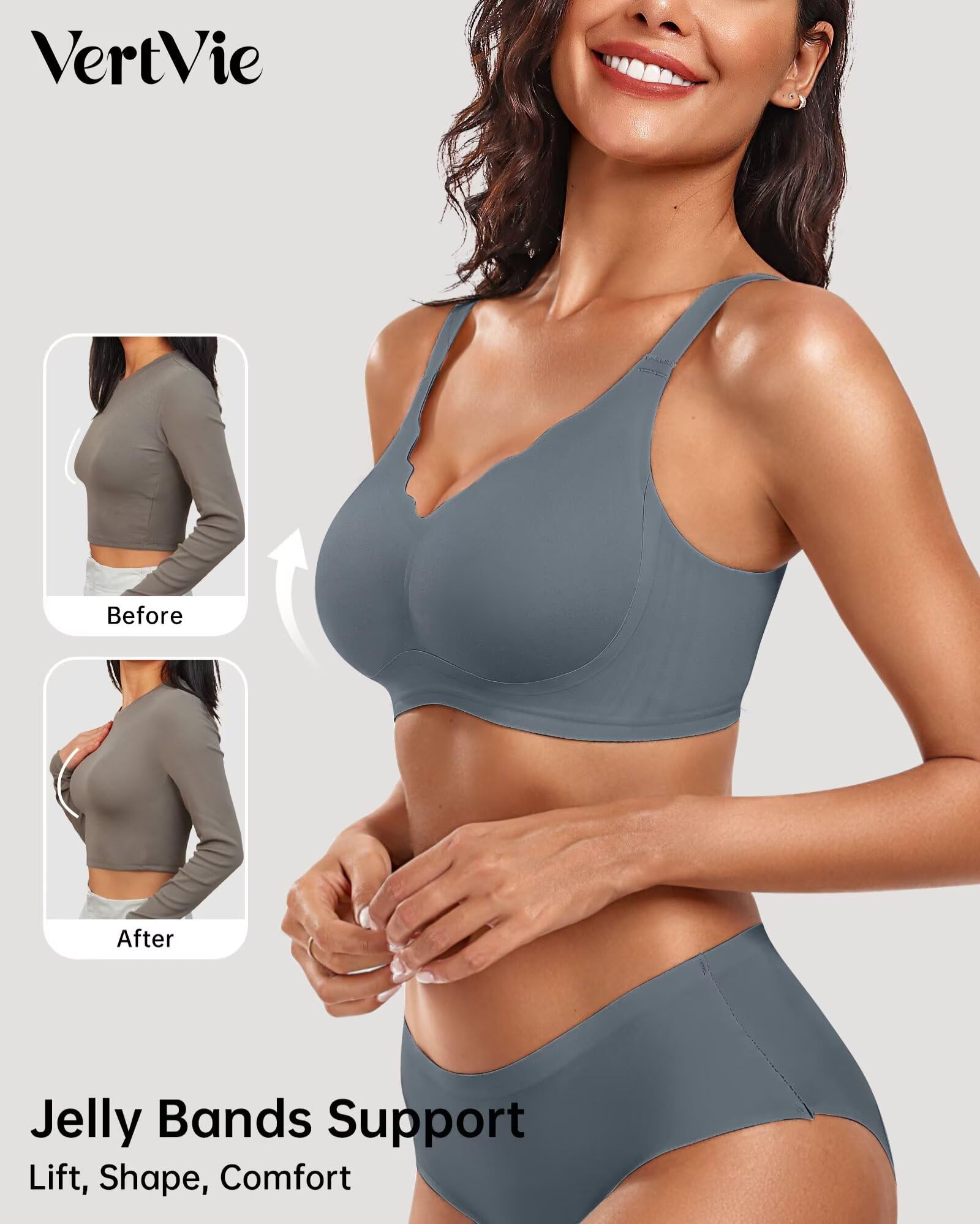 Seamless Jelly Bra No Underwire Supportive Bralette