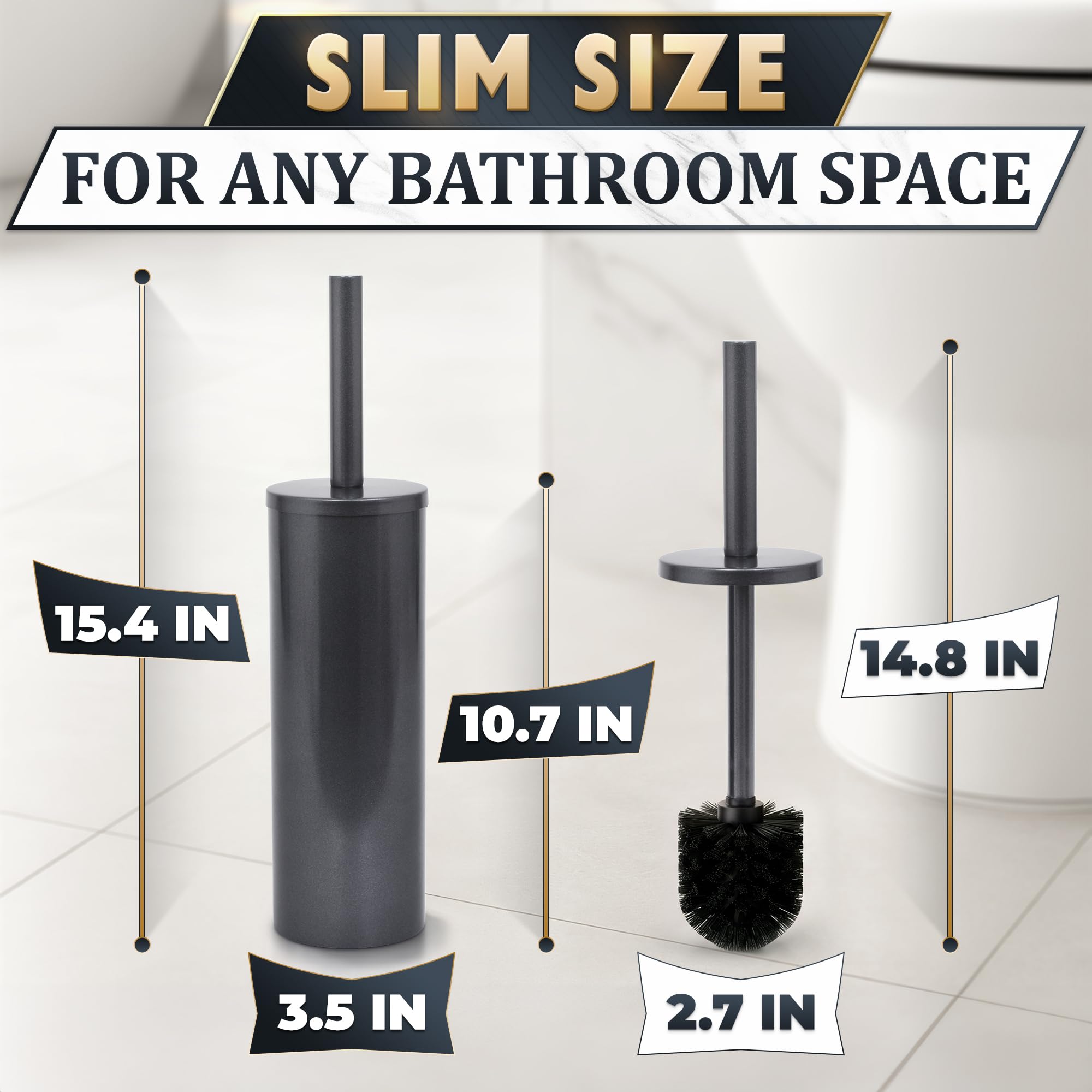 Stainless Steel Toilet Brush and Holder Set