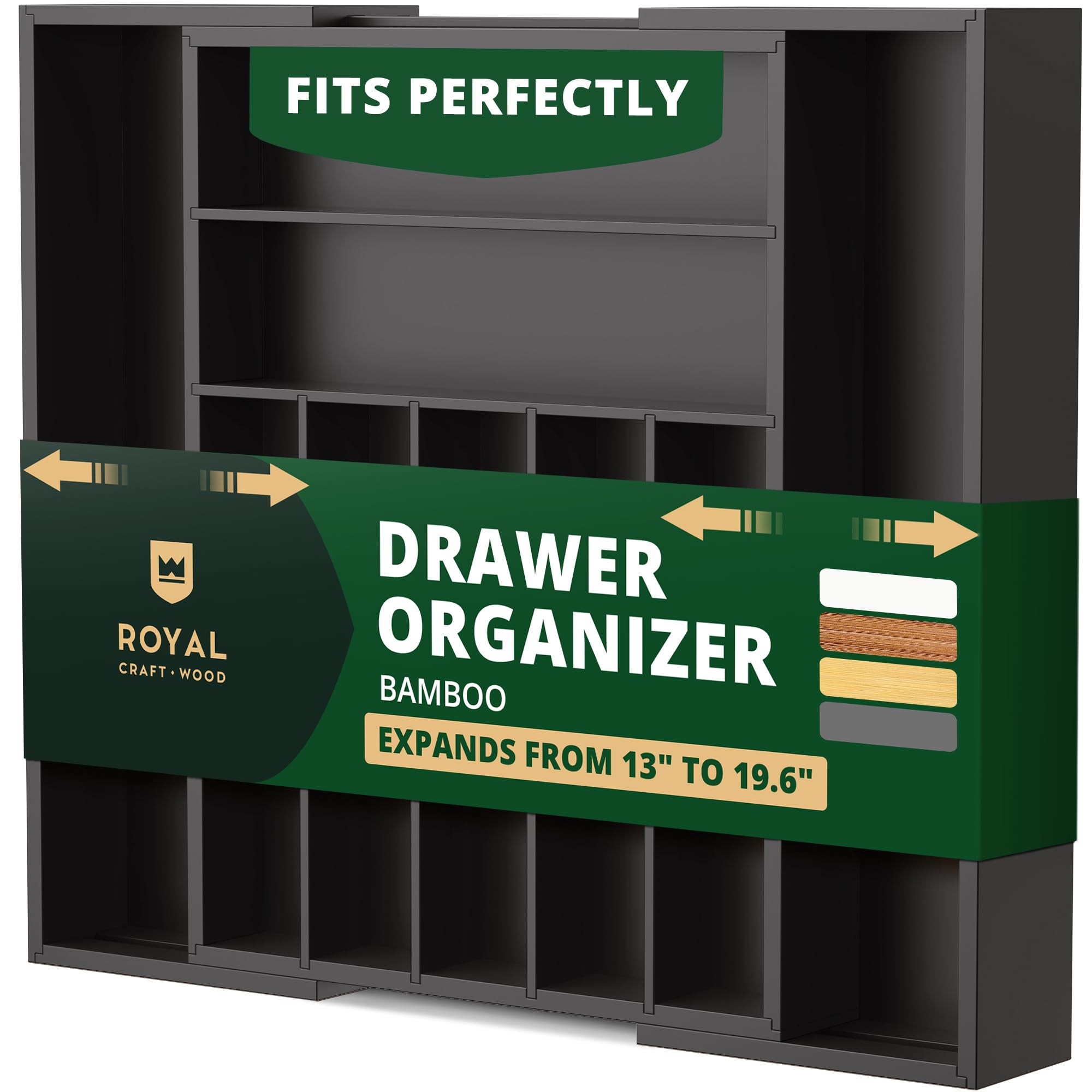 Luxury Bamboo Kitchen Drawer Organizer