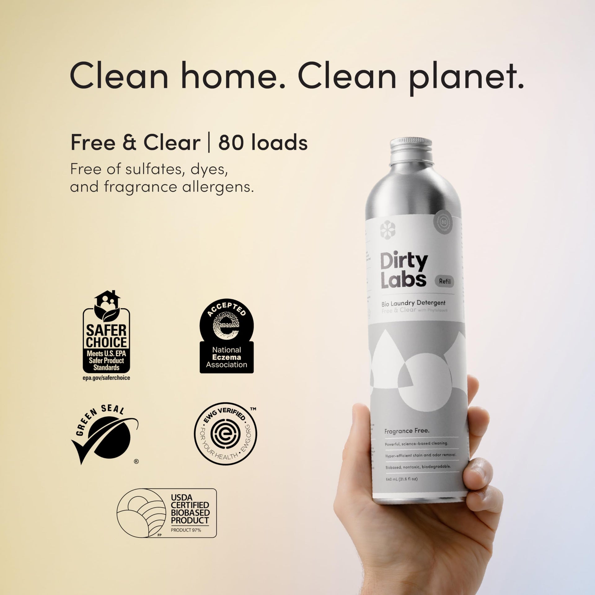Free & Clear Bio Laundry Detergent (21.6 Fl Oz)