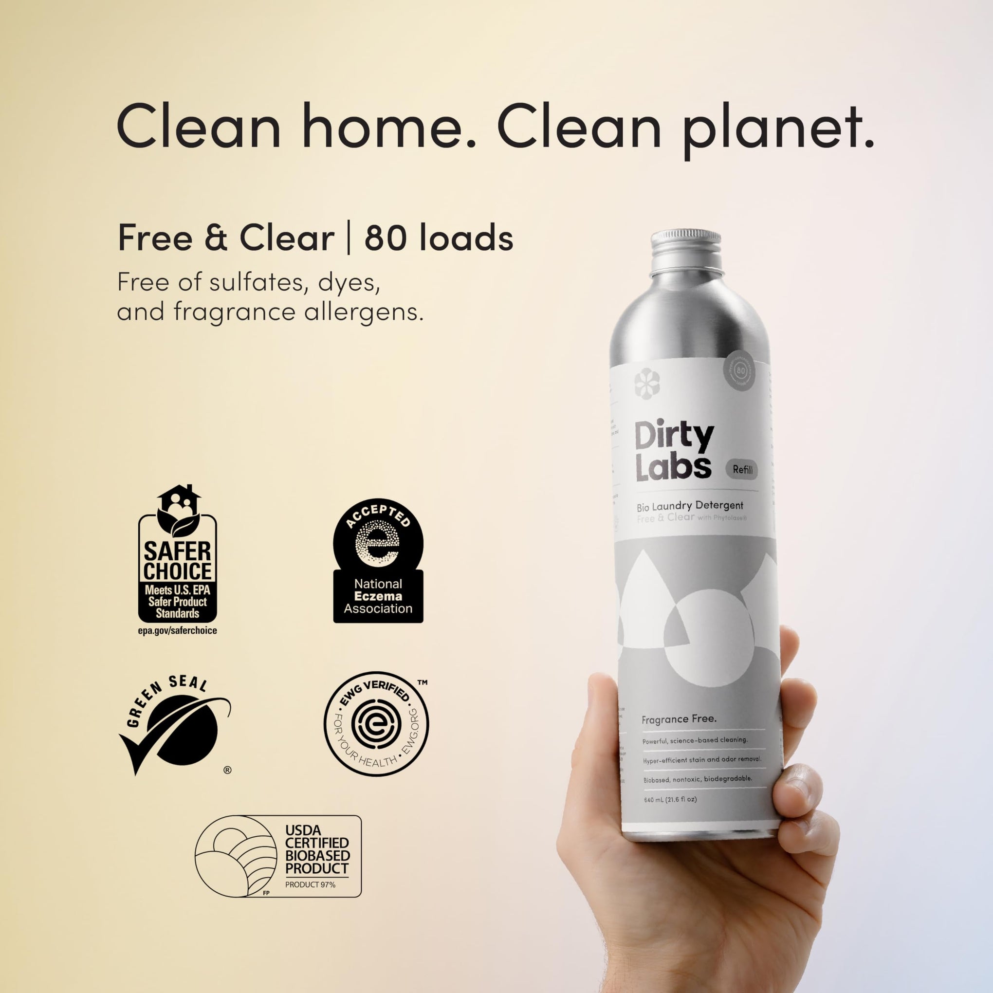Free & Clear Bio Laundry Detergent (21.6 Fl Oz)