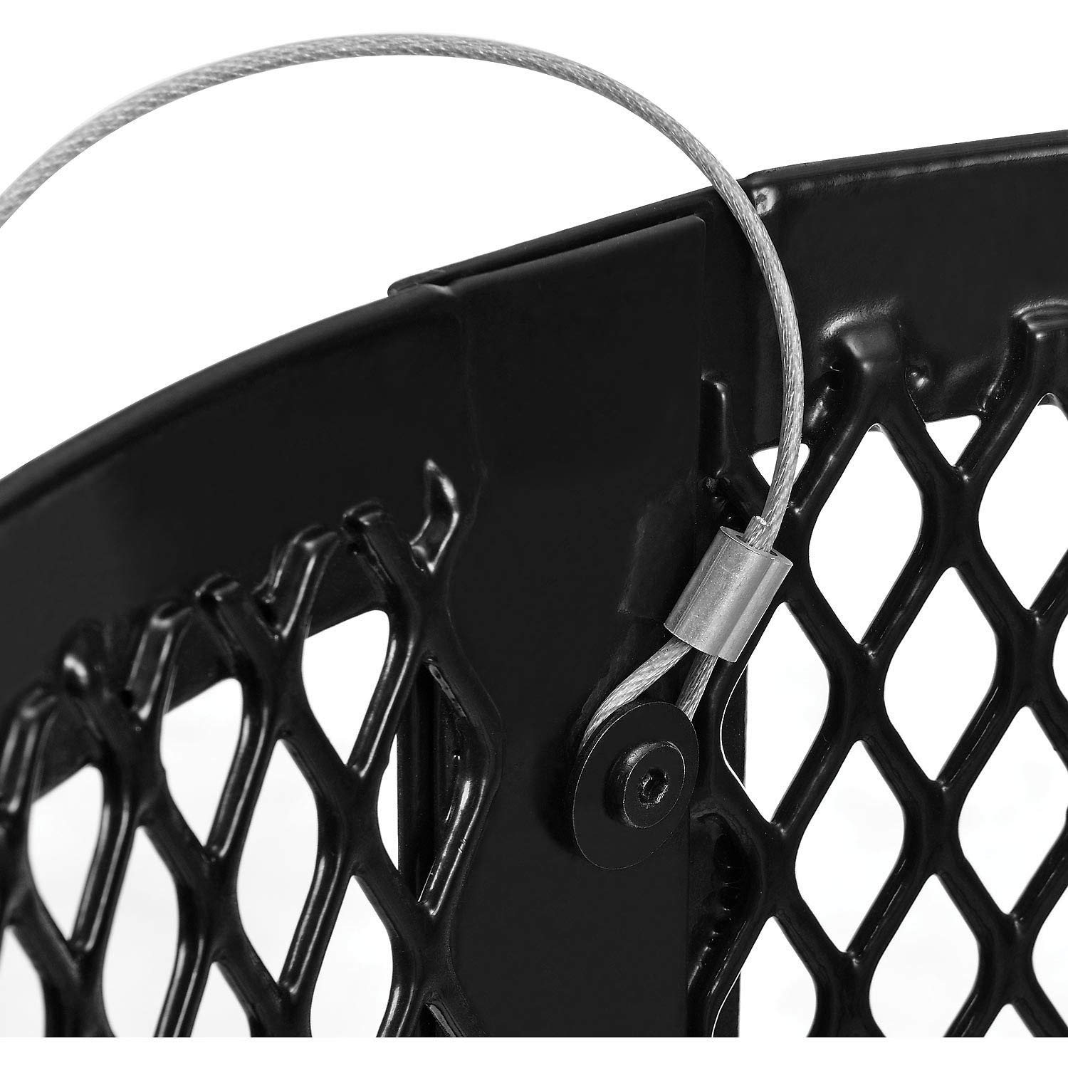 Outdoor Diamond Steel Trash Can with Rain Bonnet Lid