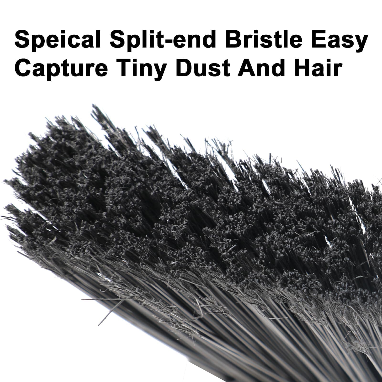 Heavy Duty Black Angle Broom with Long Handle (3 Count)