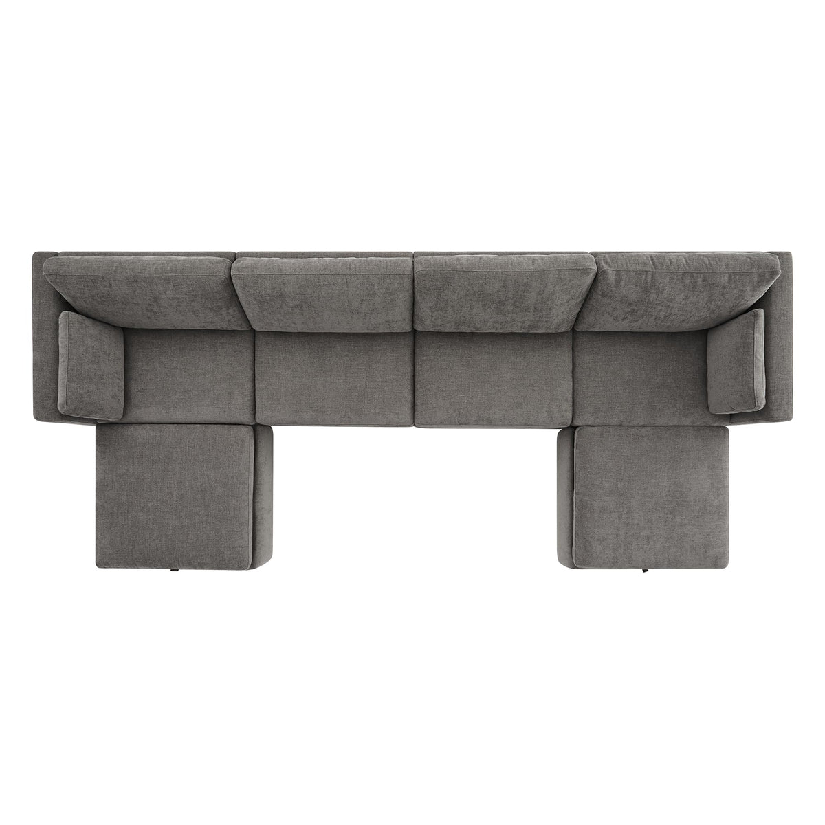 Oversized Modular Sectional Fabric Sofa Set (7 Count)